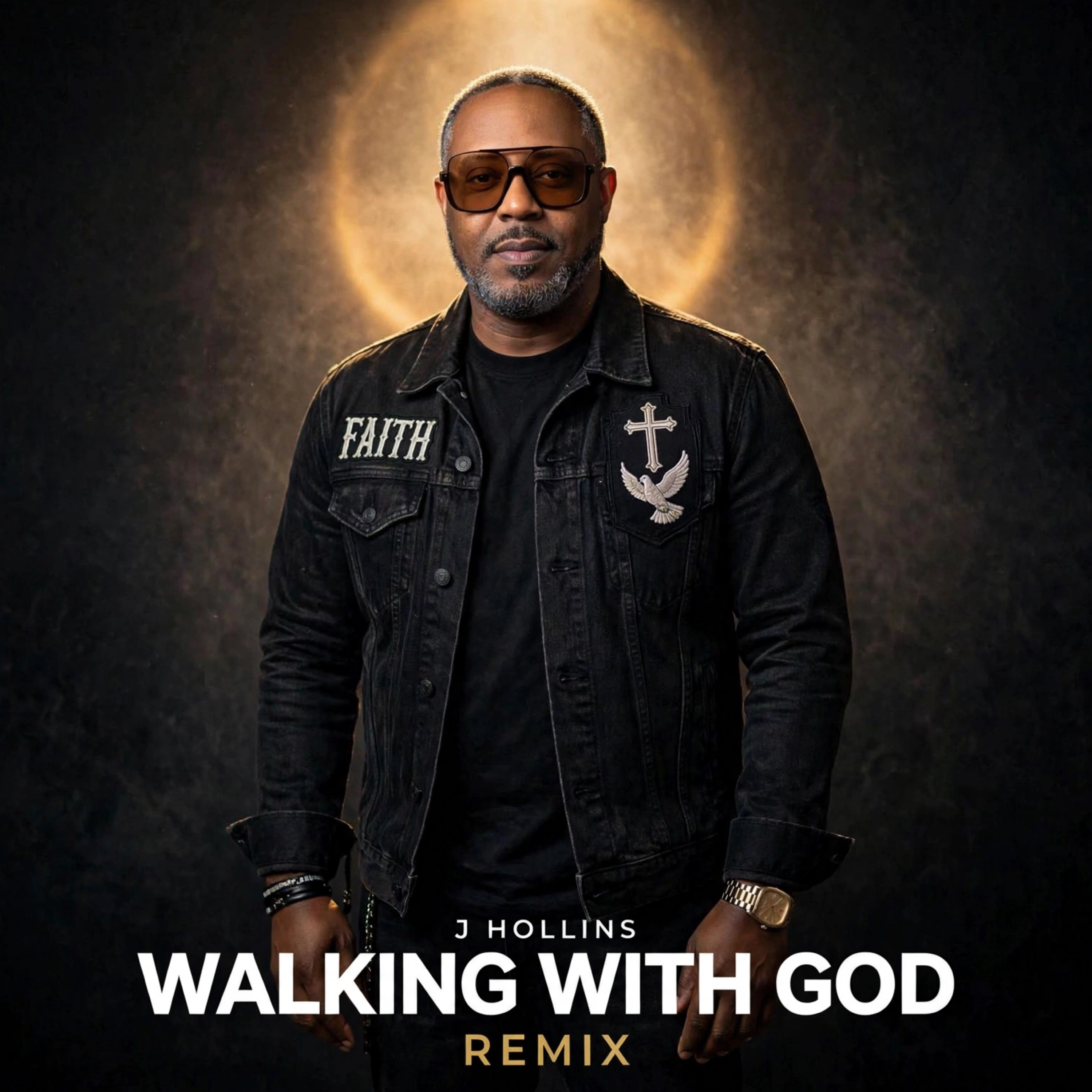 Walking With GOD (Remix) by J Hollins cover art