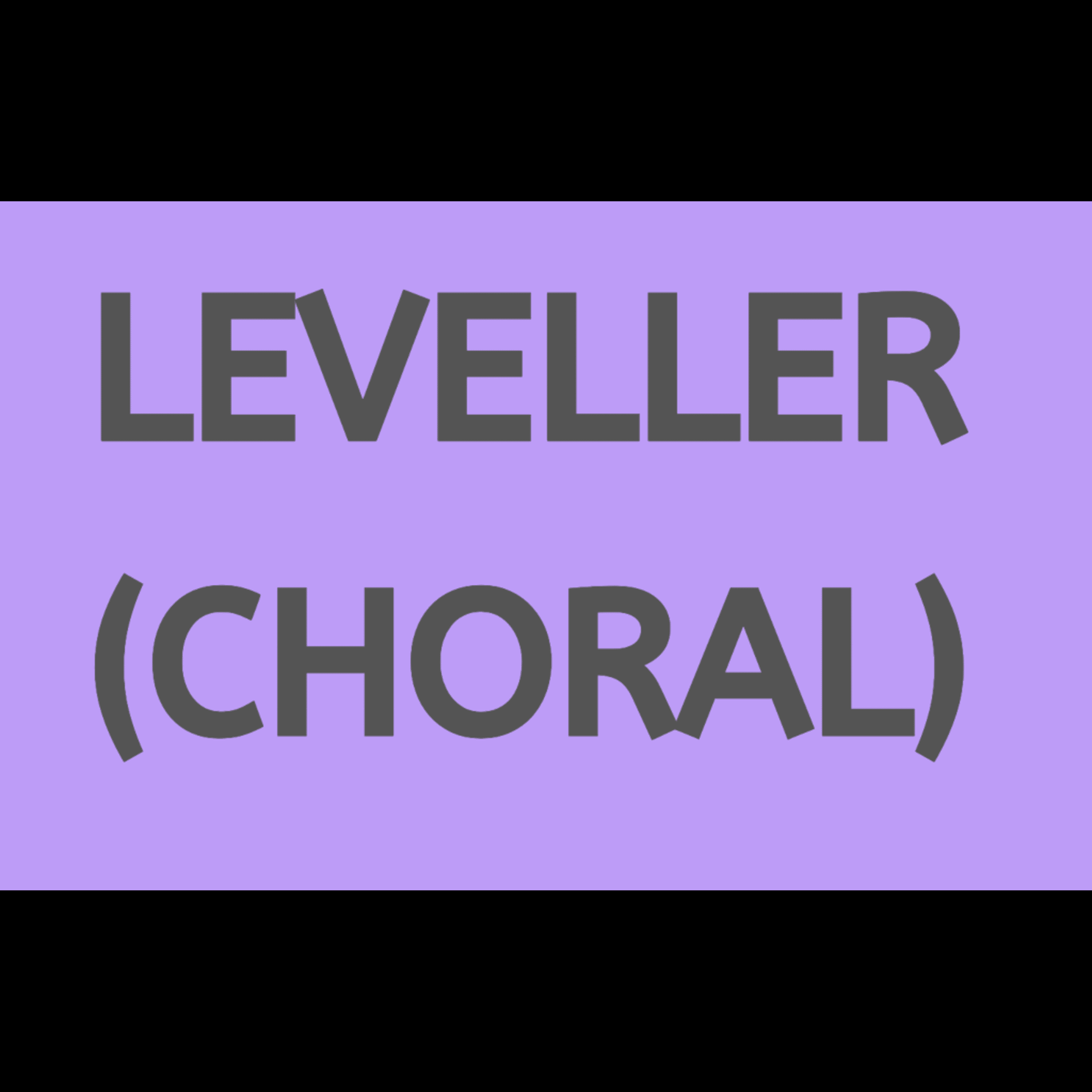 Leveller (Choral) artwork