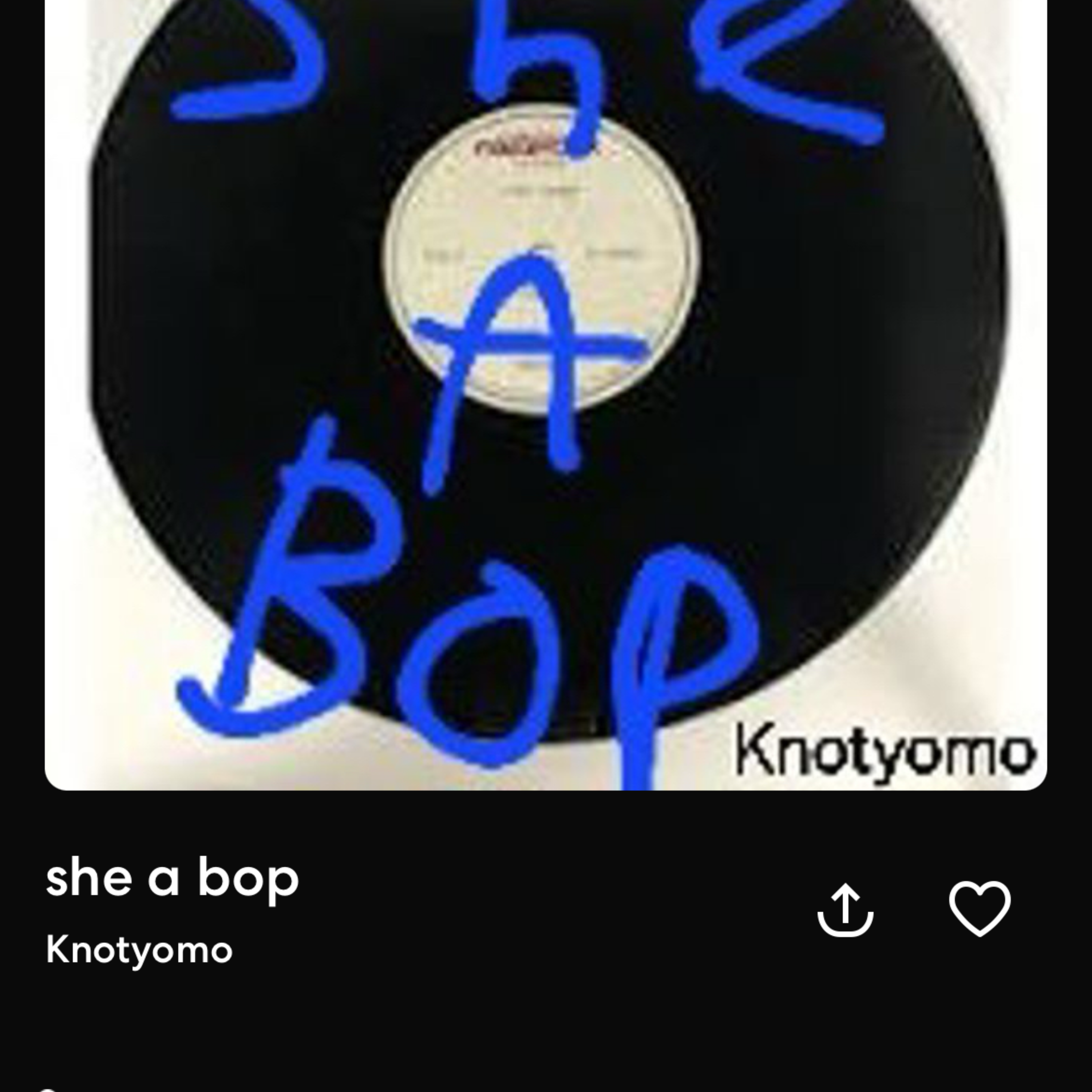 She A Bop artwork