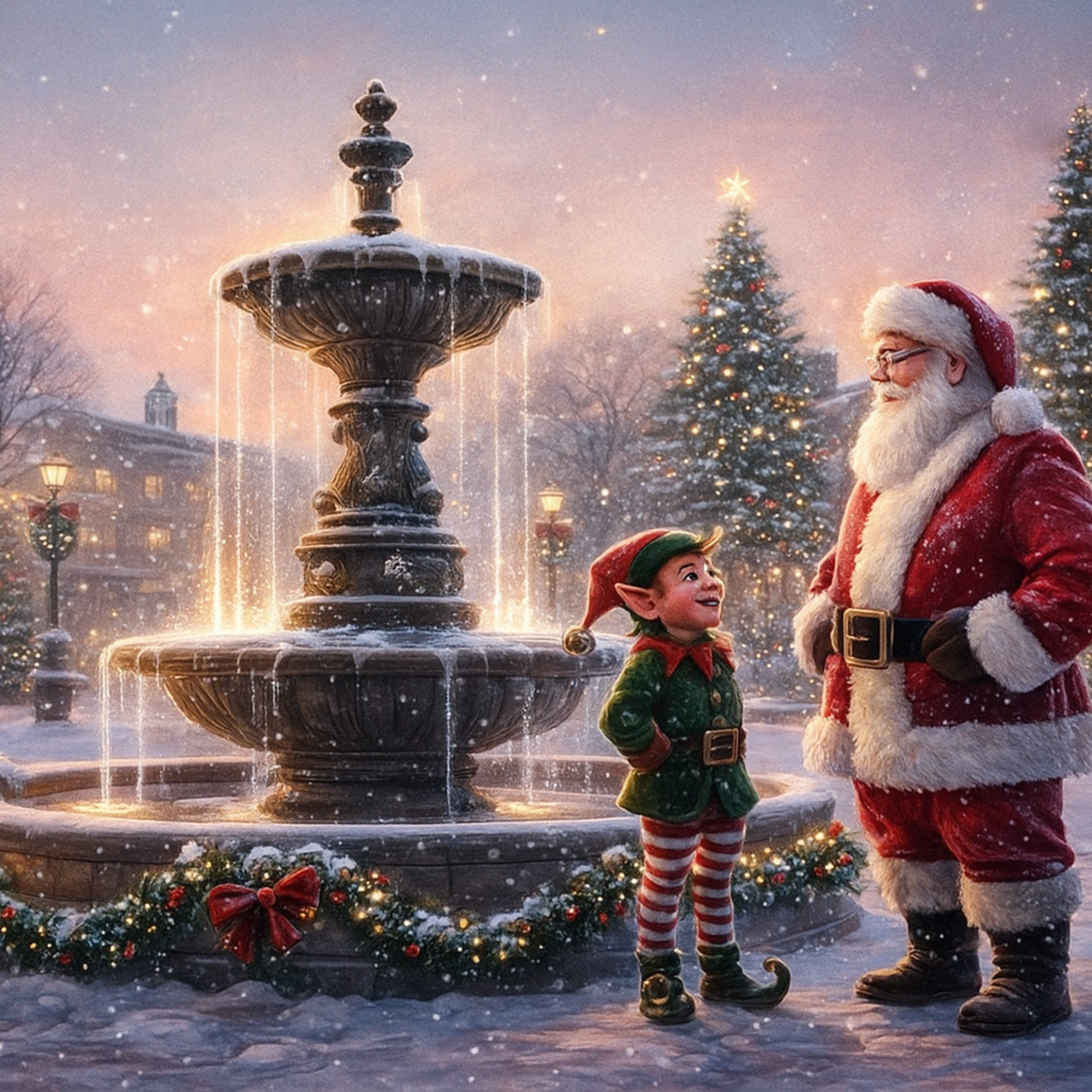 A family Christmas prayer artwork