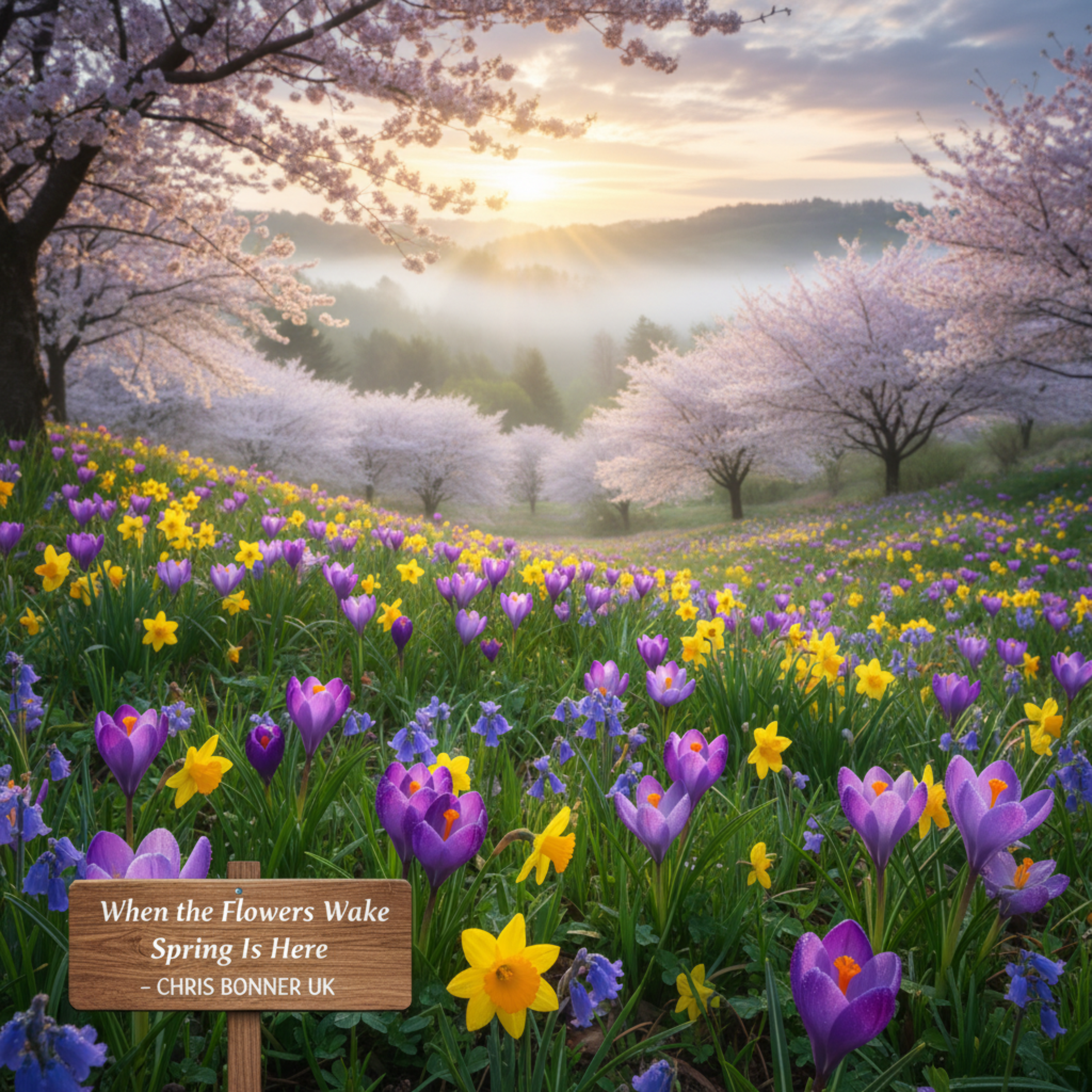 When the Flowers Wake Spring Is Here by Chris Bonner UK cover art