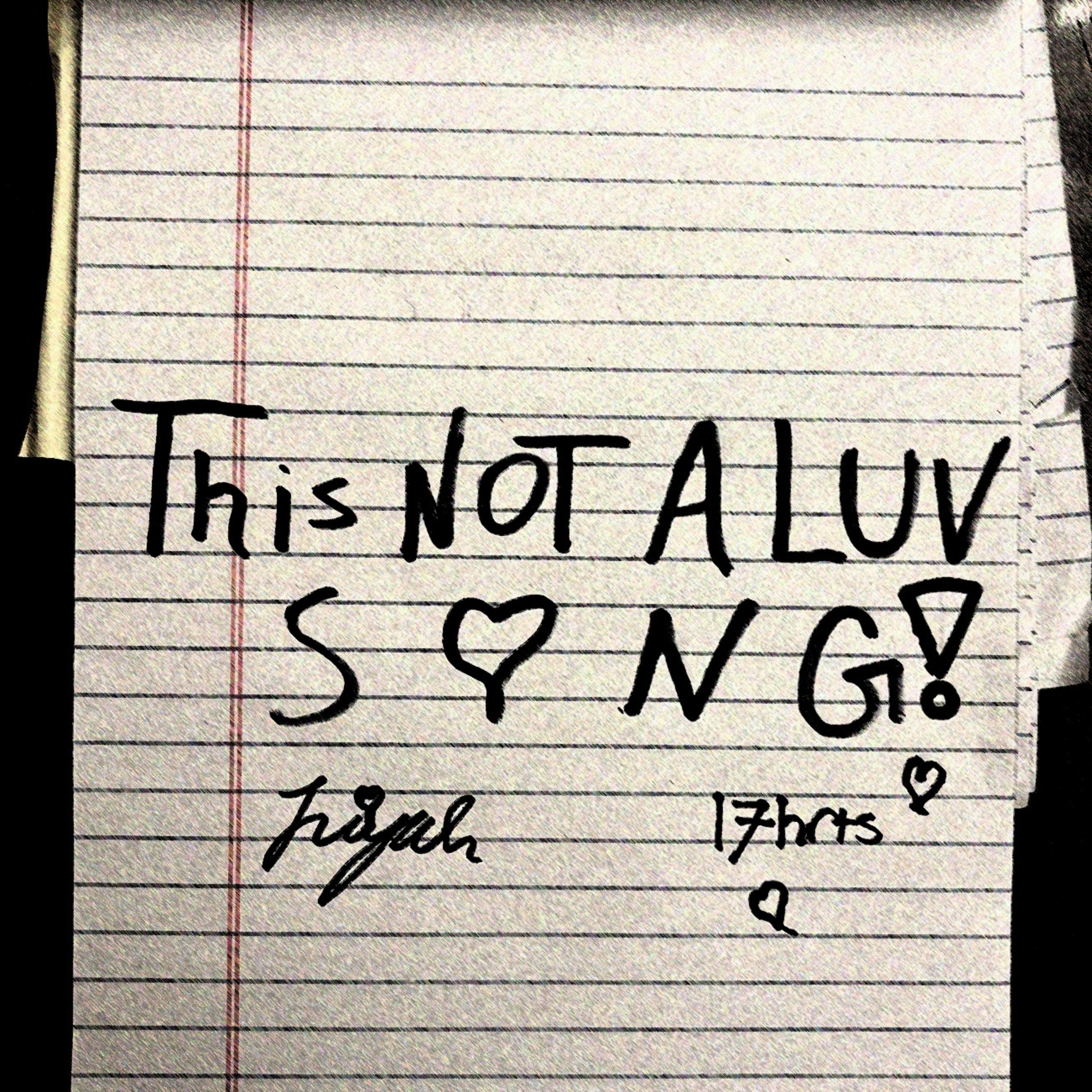 This Not A Luv Song artwork
