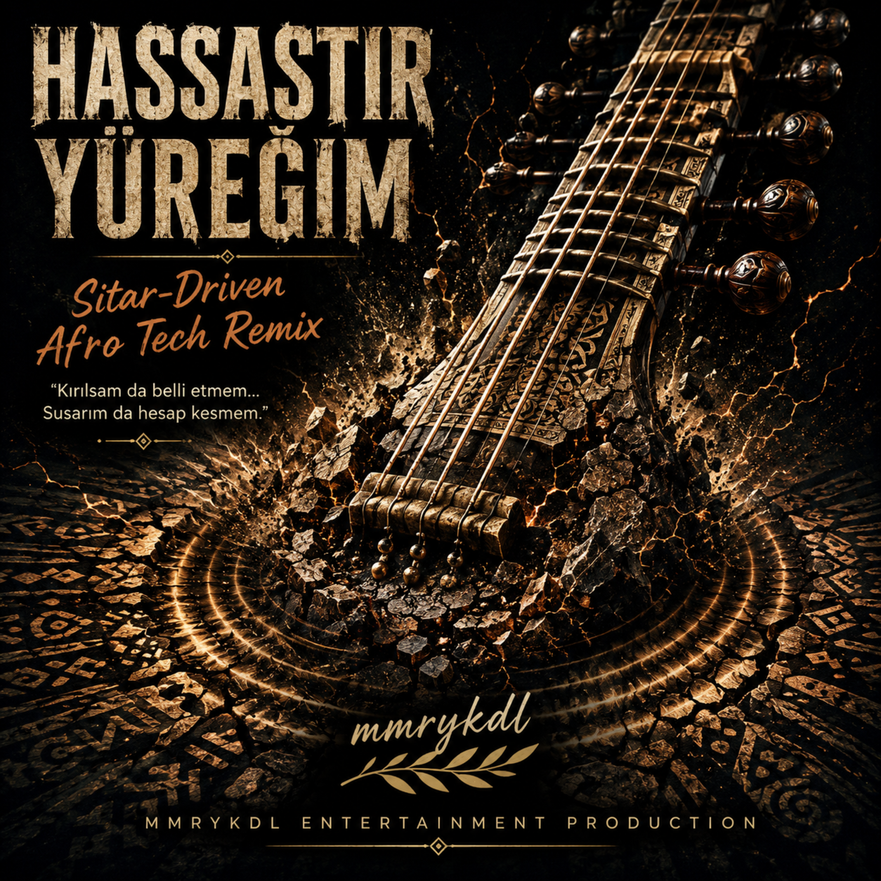 HASSASTIR YÜREĞİM (Sitar-Driven Afro Tech Remix) by MMRYKDL cover art