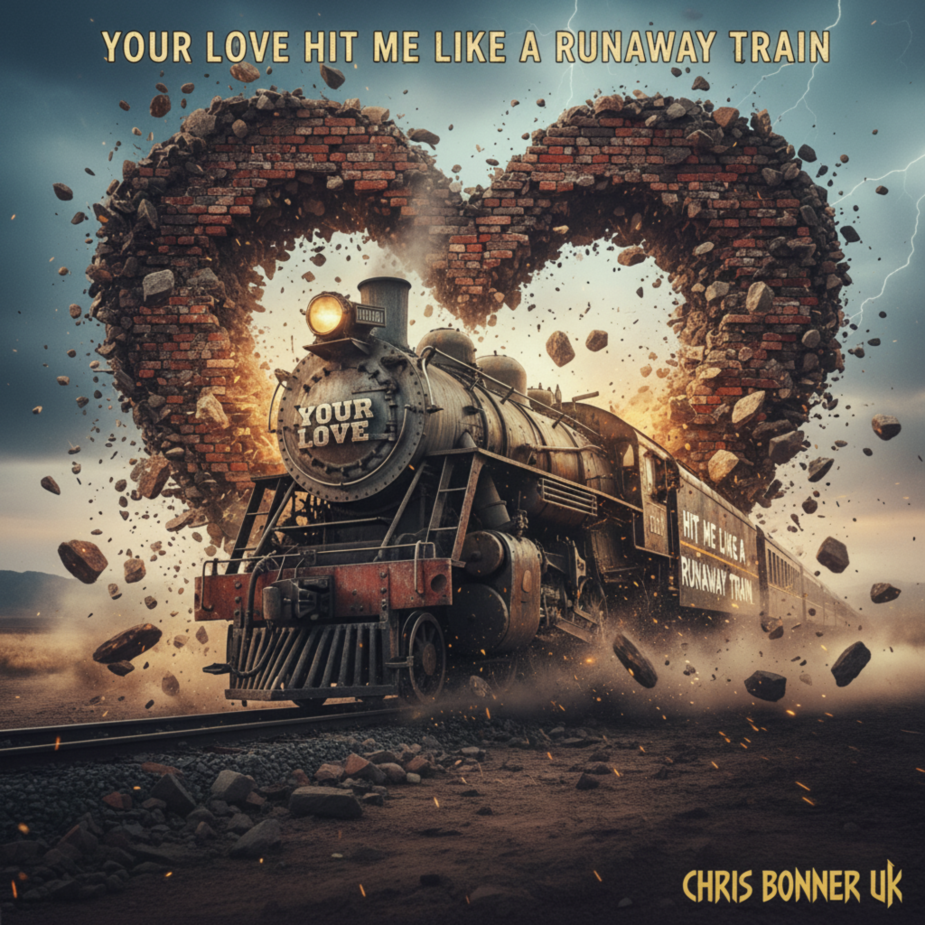 Your Love Hit Me Like A Runaway Train by Chris Bonner UK cover art