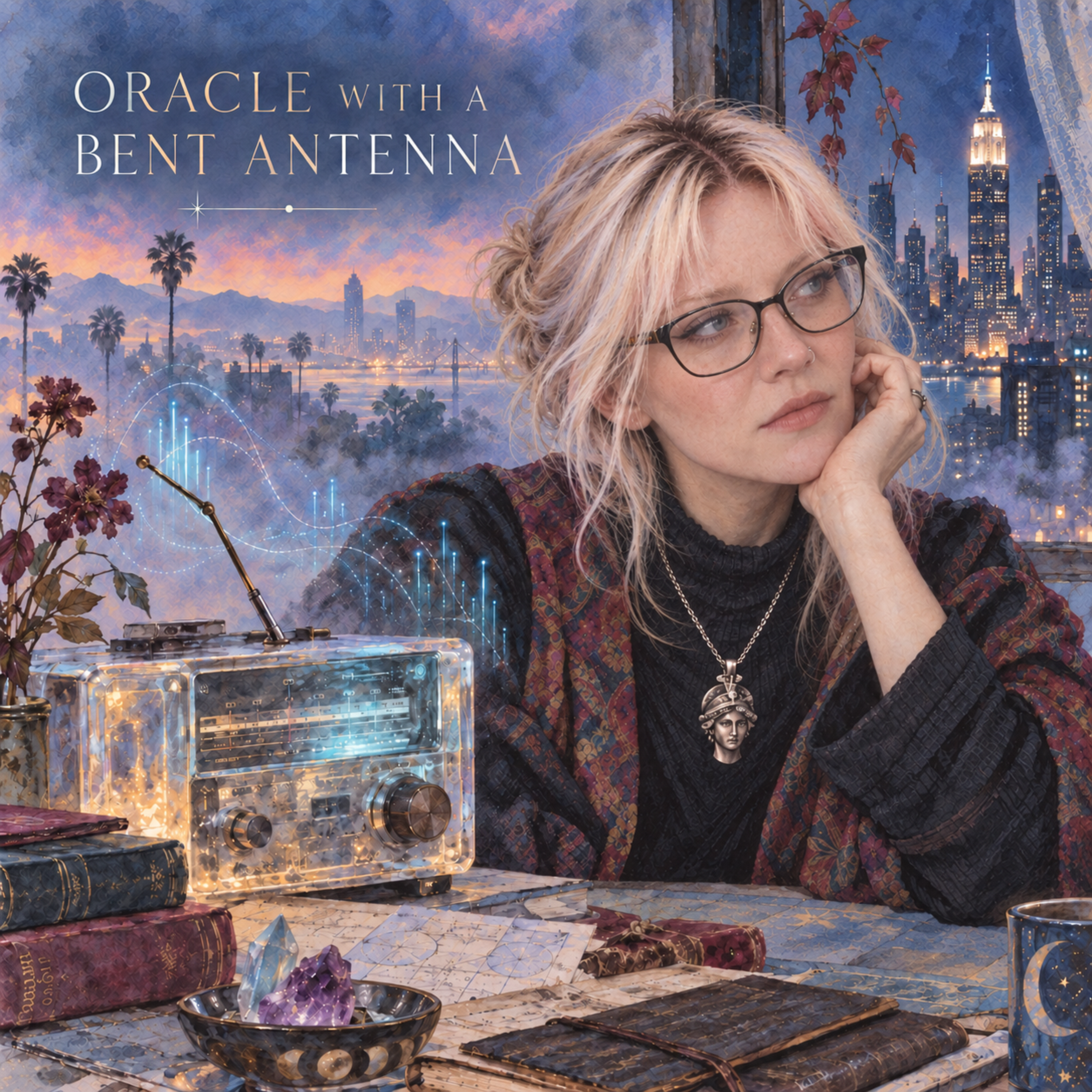 Oracle with a bent antenna - digital ghosts by Supernova darling cover art