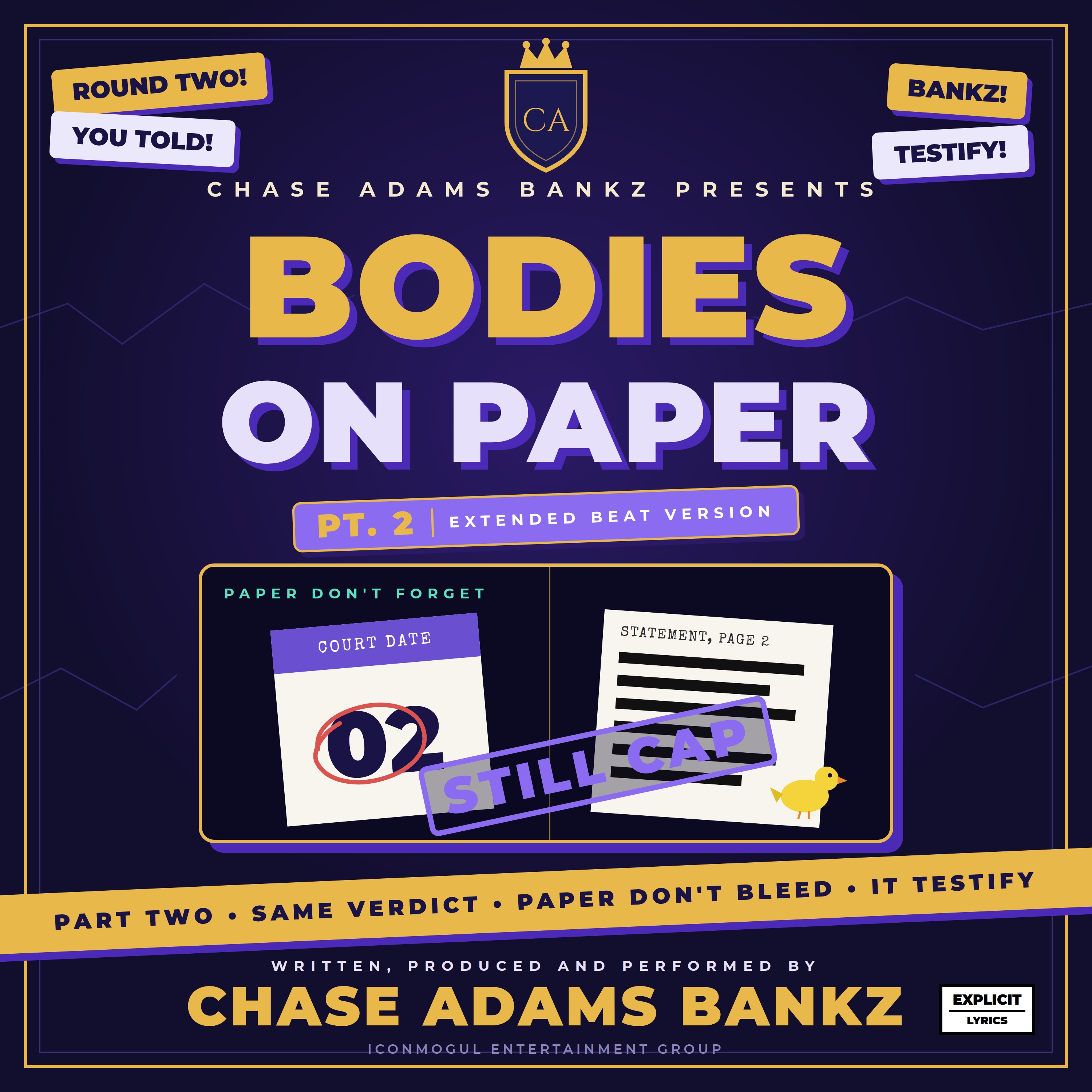 Bodies On Paper Pt. 2 by Chase Adams Bankz cover art