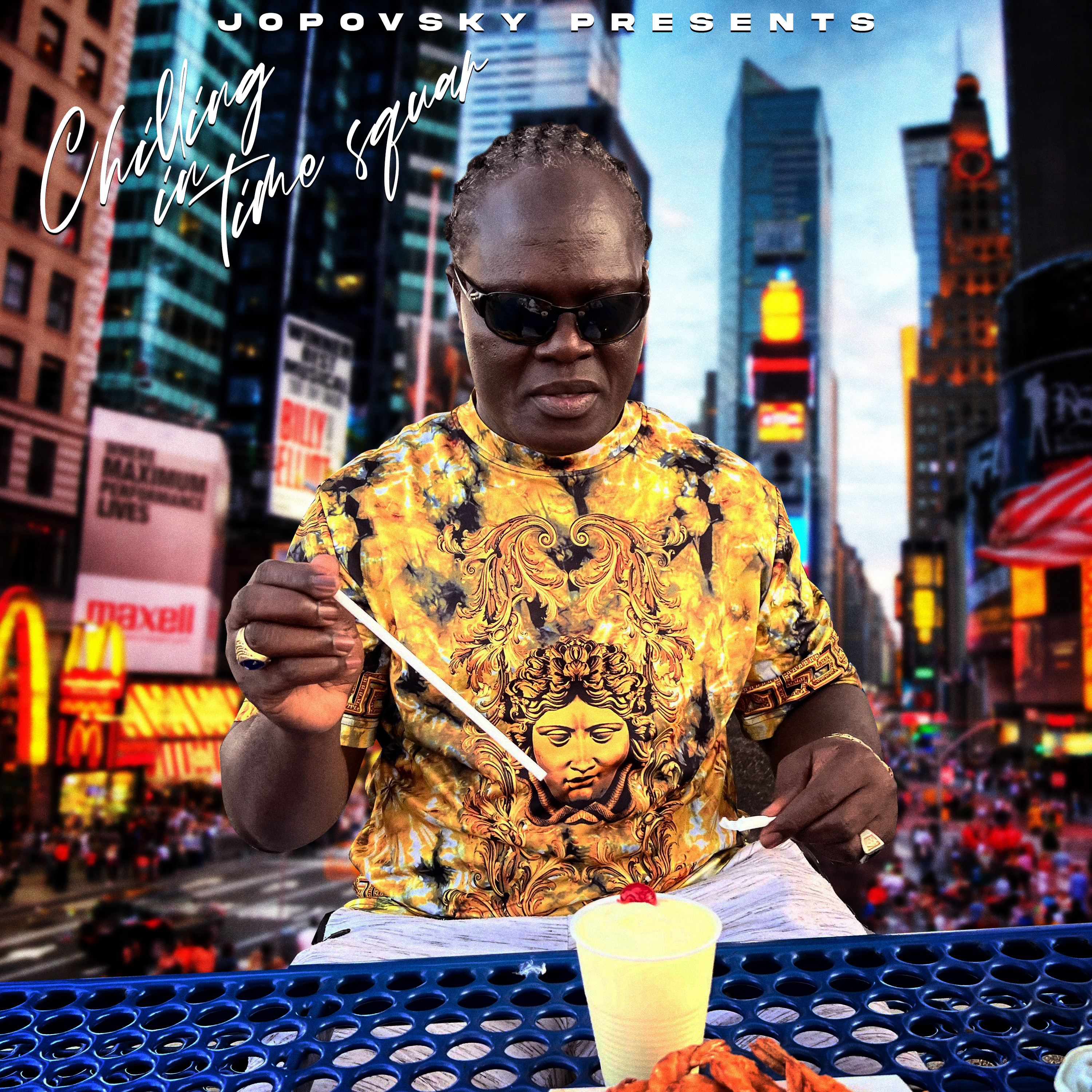 CHILLING IN TIME  SQUARE artwork