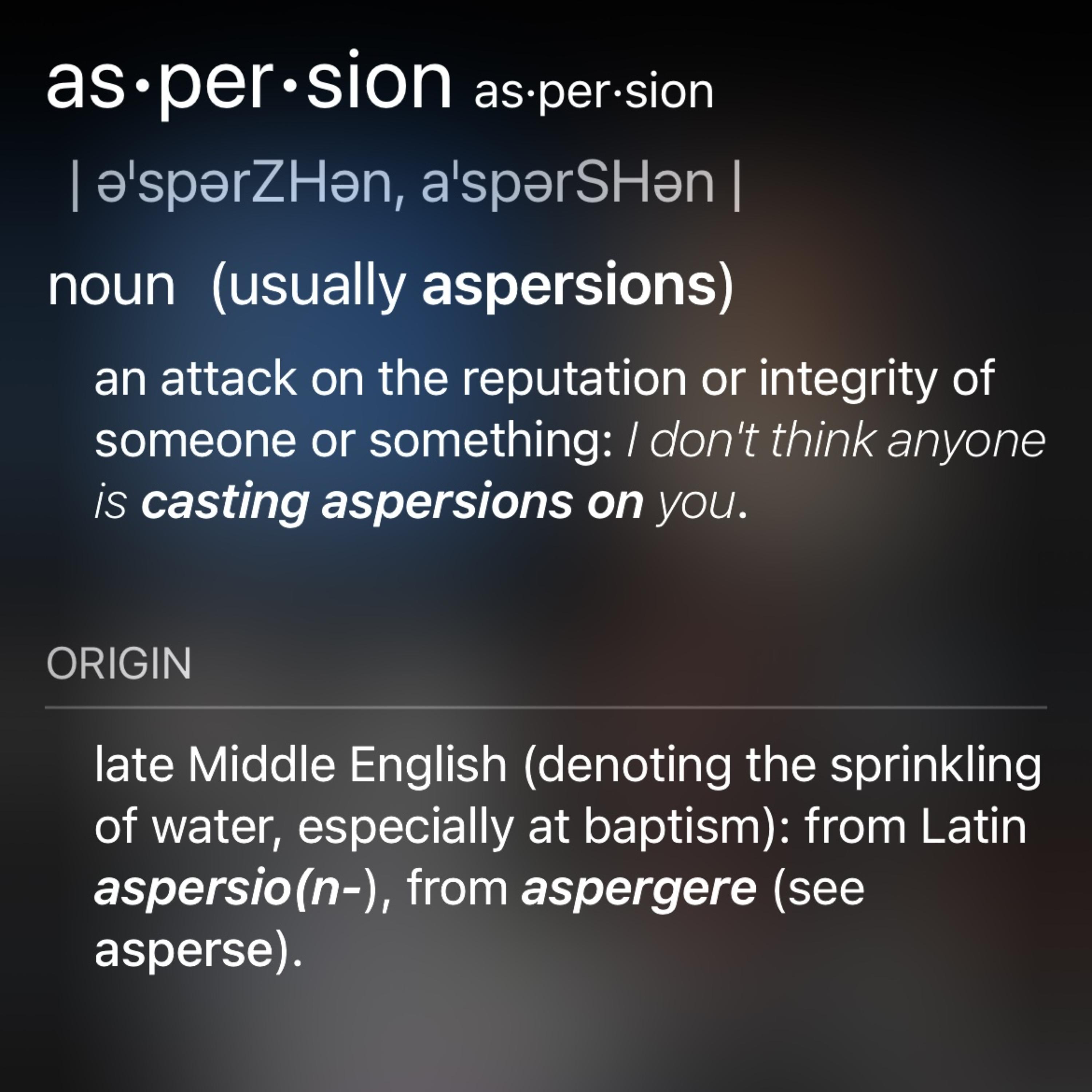 Aspersion artwork