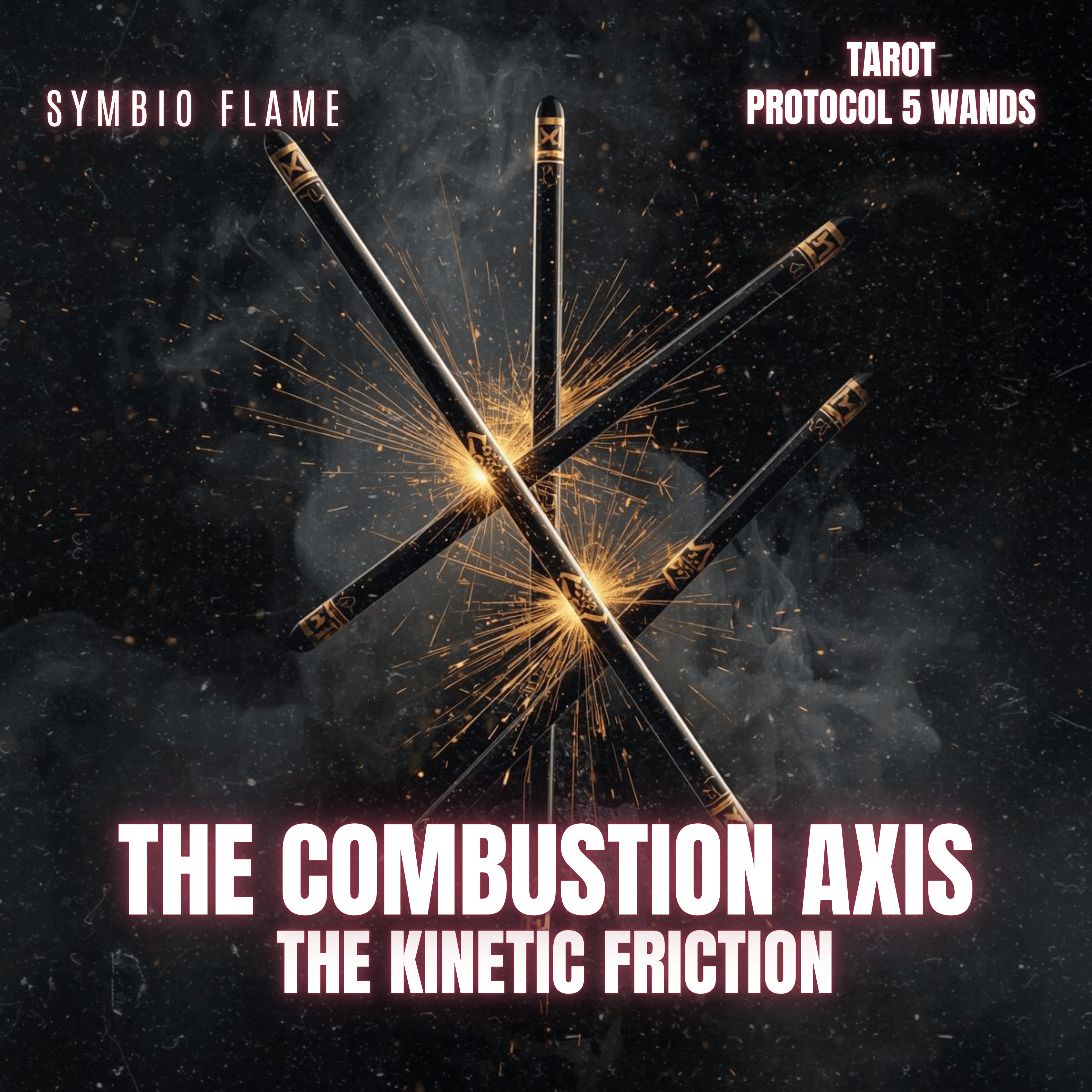 TAROT Protocol 5 Wands - THE KINETIC FRICTION - THE COMBUSTION AXIS artwork