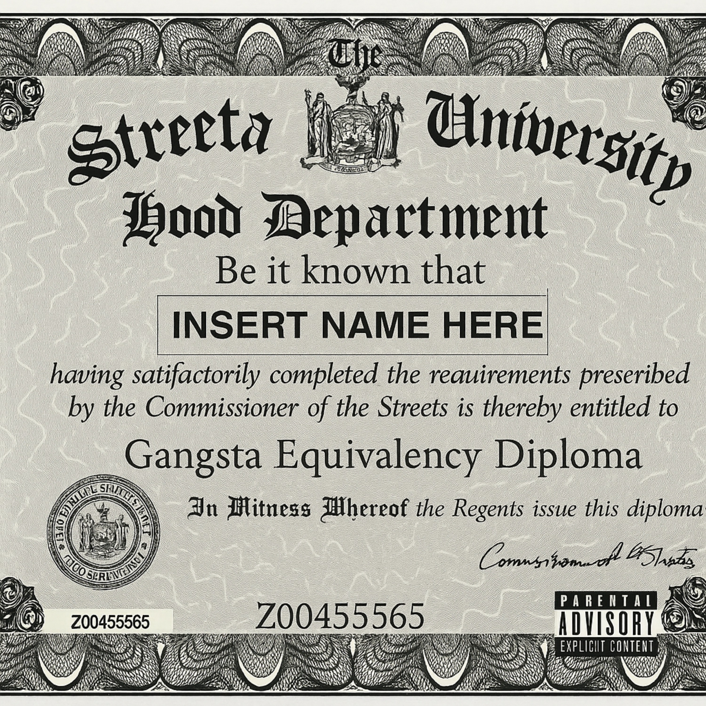Gangsta Equivalency Diploma artwork