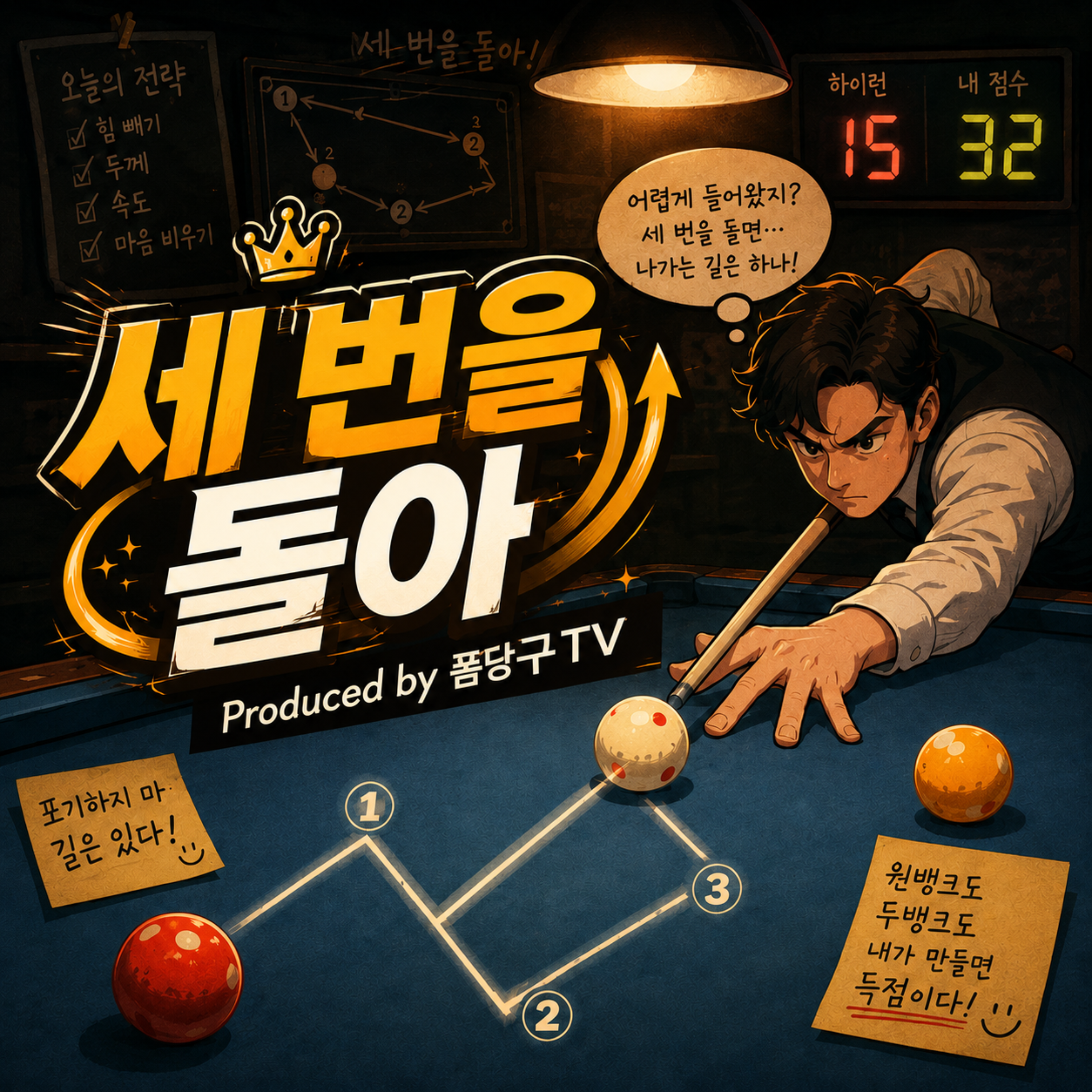 세 번을 돌아 by 폼당구tv cover art