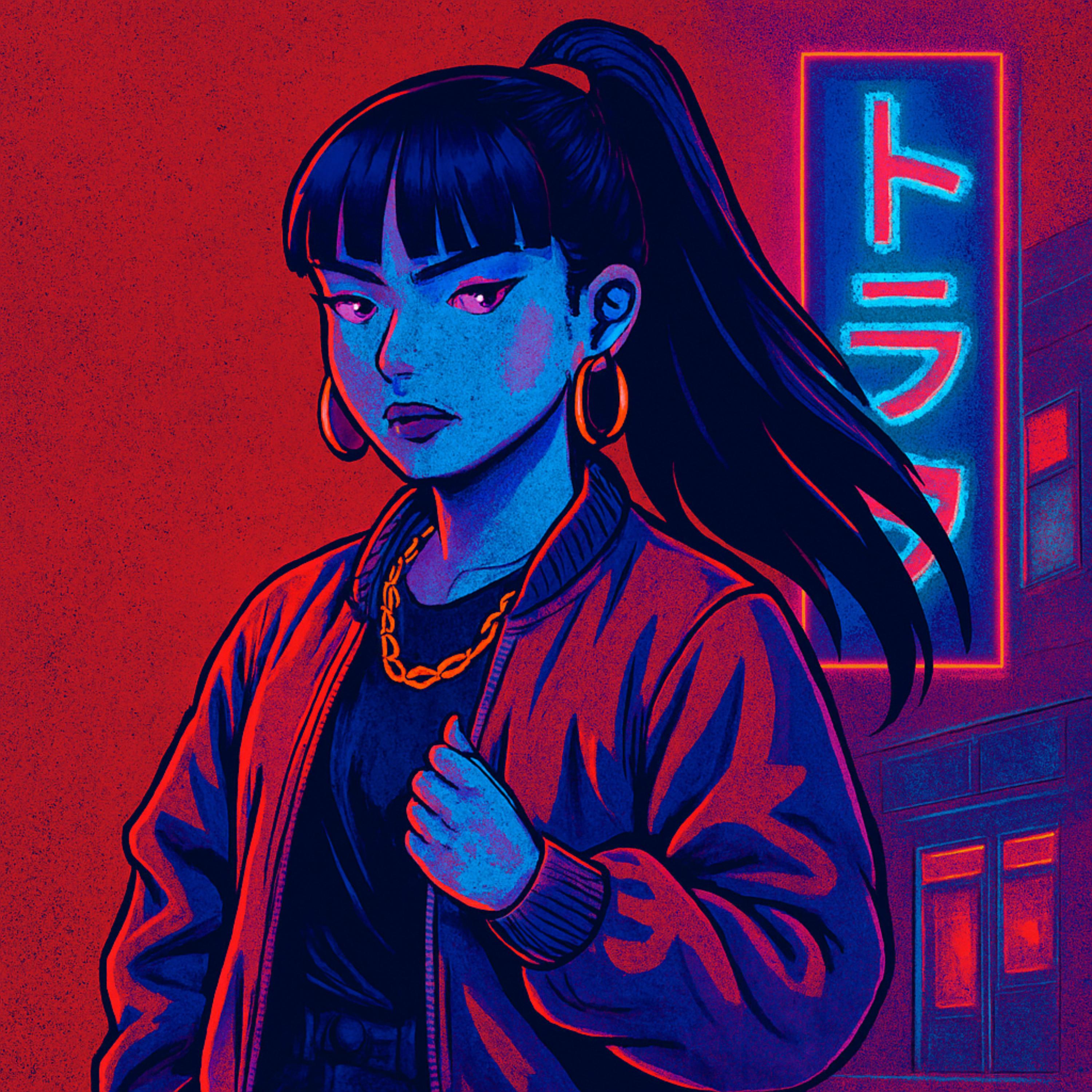 late nights, city lights artwork