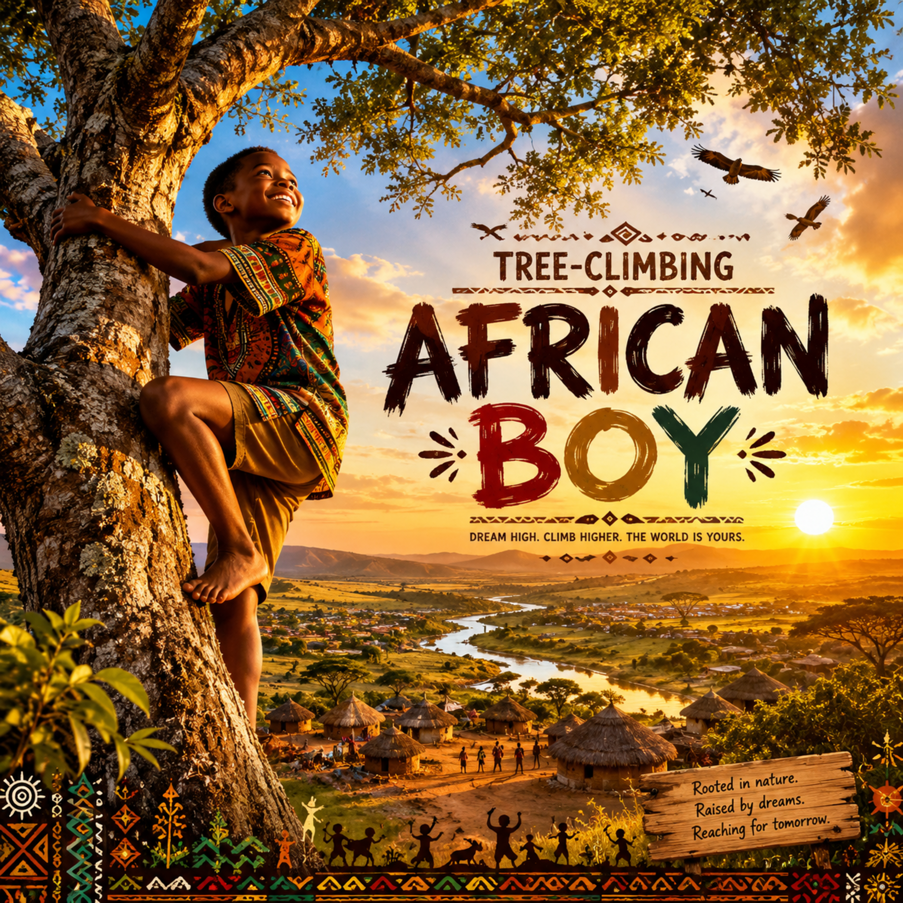 Tree-Climbing African Boy by Roshan Wishwajith cover art