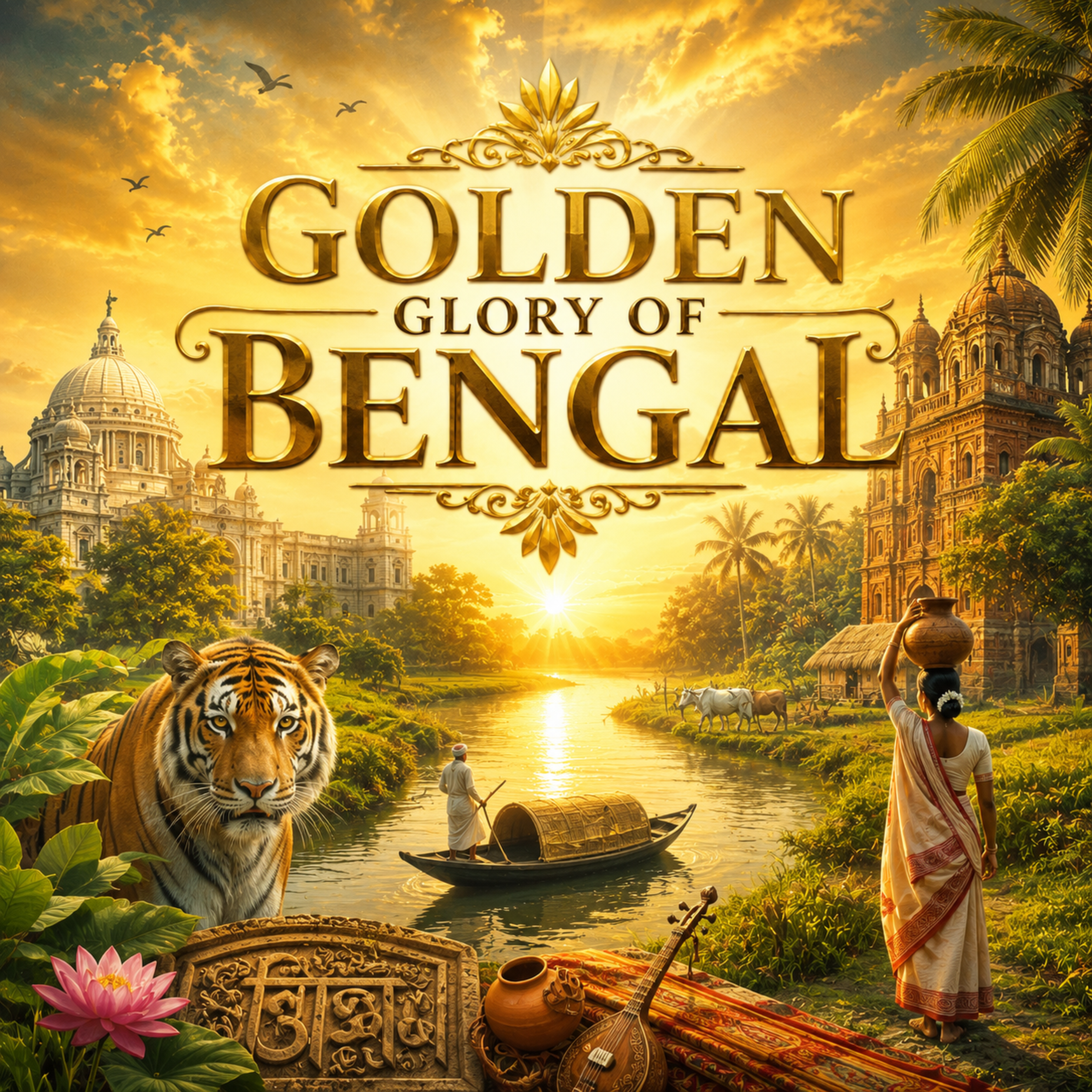 Golden Glory of Bengal (সোনার বাংলার গান) by Rabiul Karim cover art
