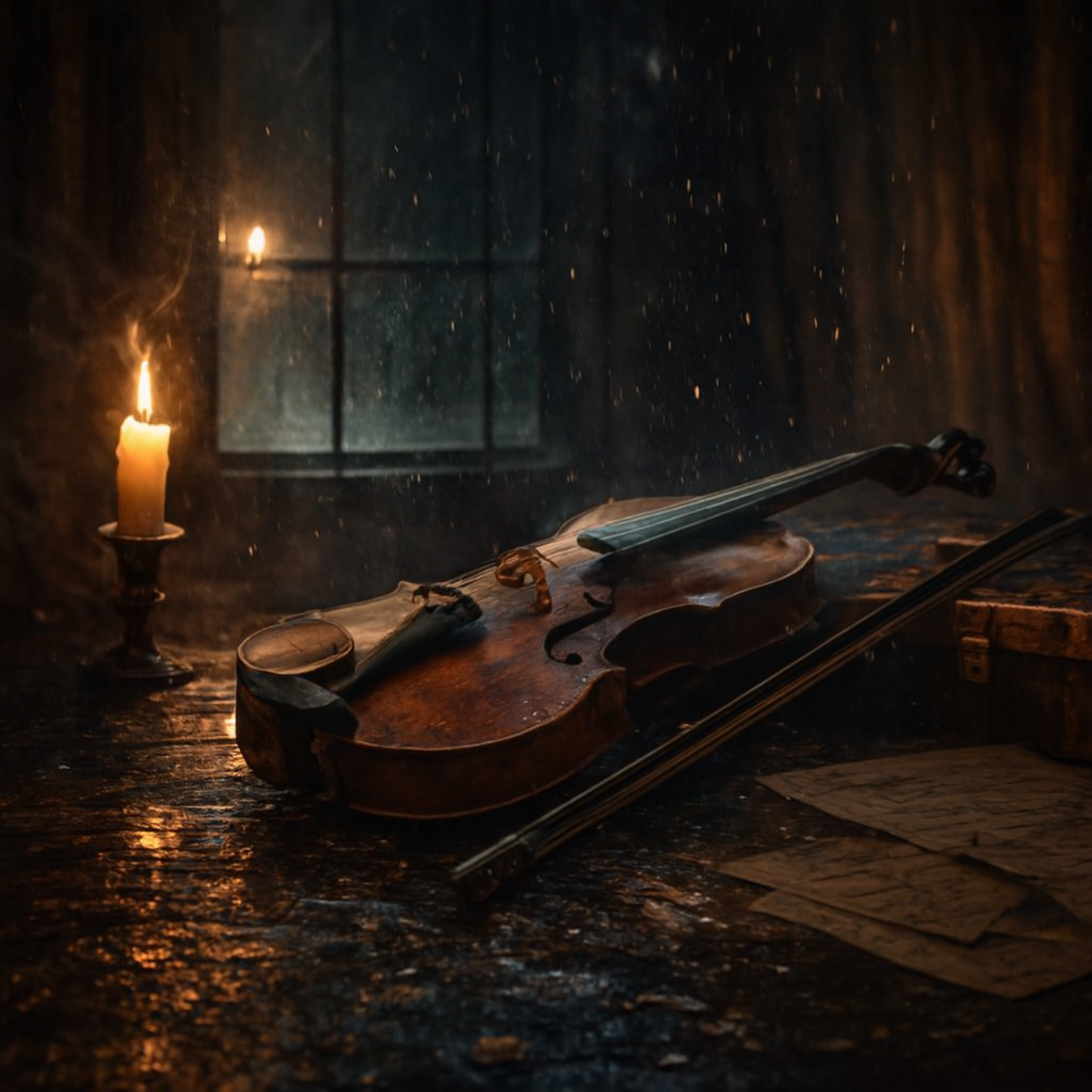 The Hollow Wood’s Lullaby  When a Violin Turns Pain into Sound artwork