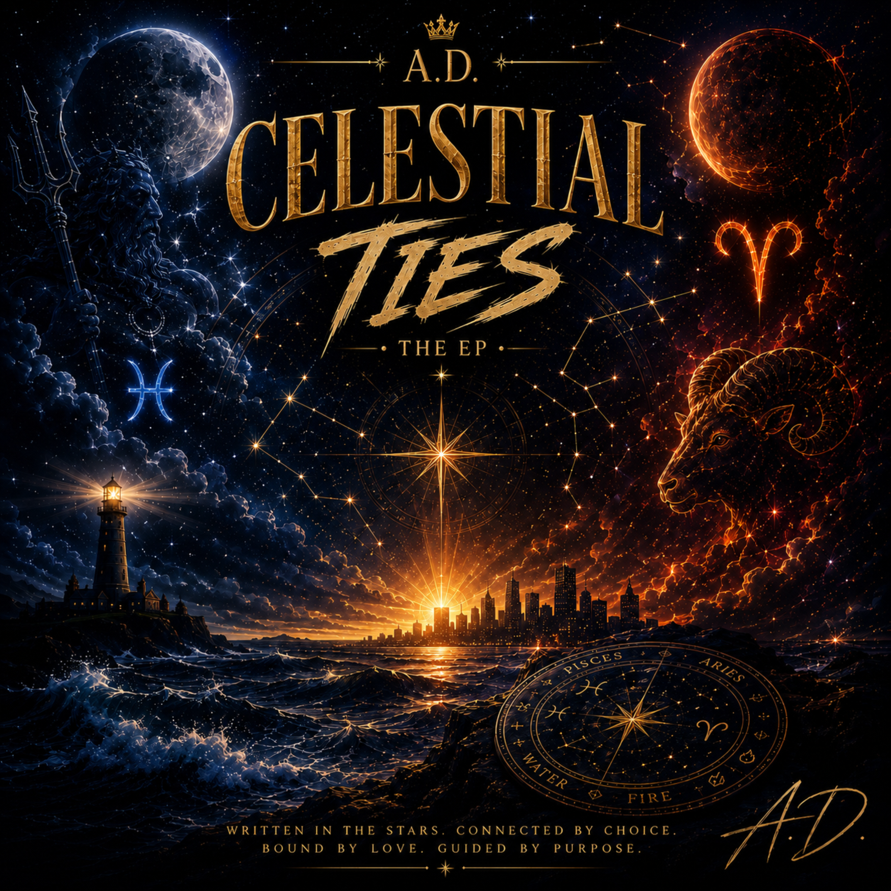 Celestial Ties by A.D. cover art