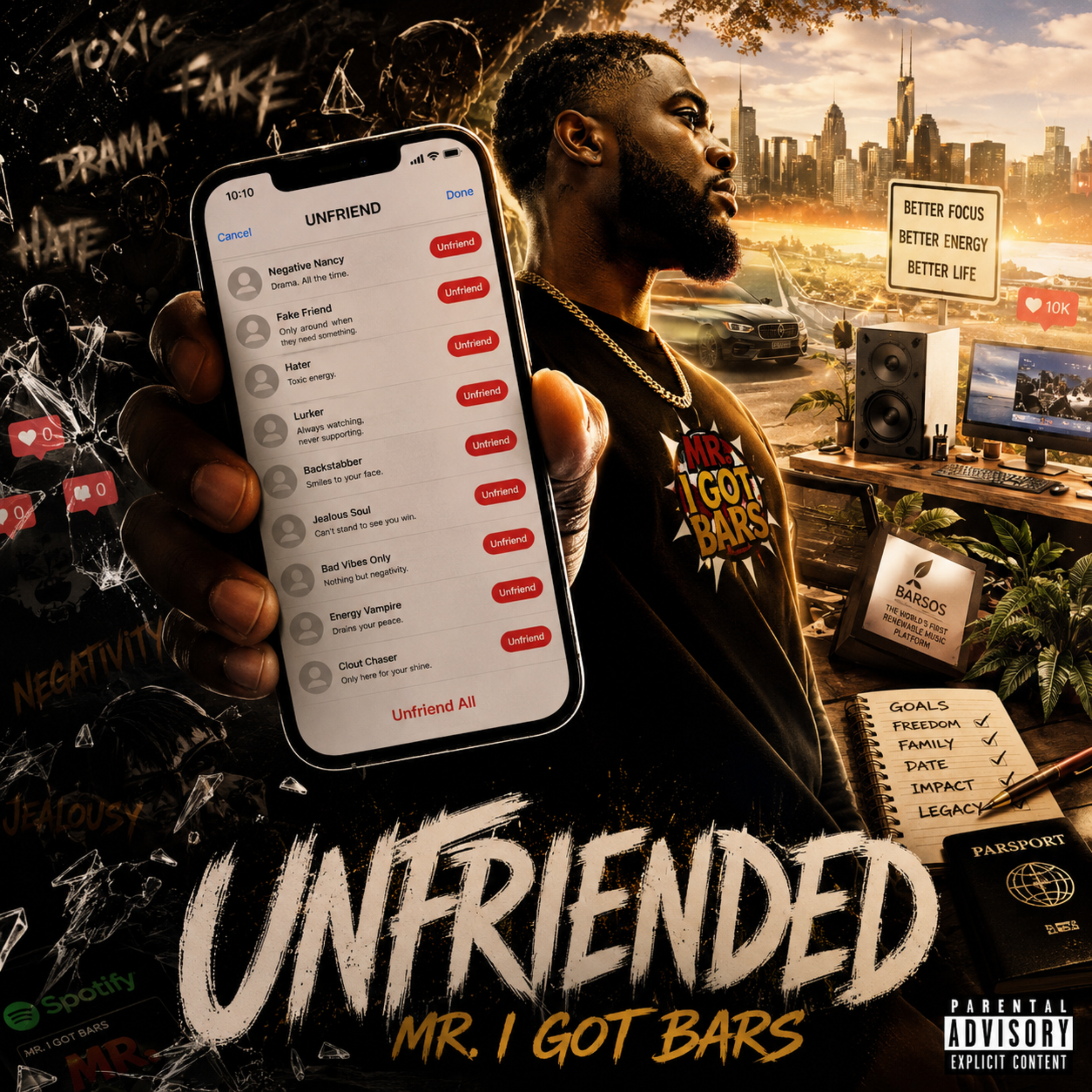 Unfriended by Mr. I got bars cover art