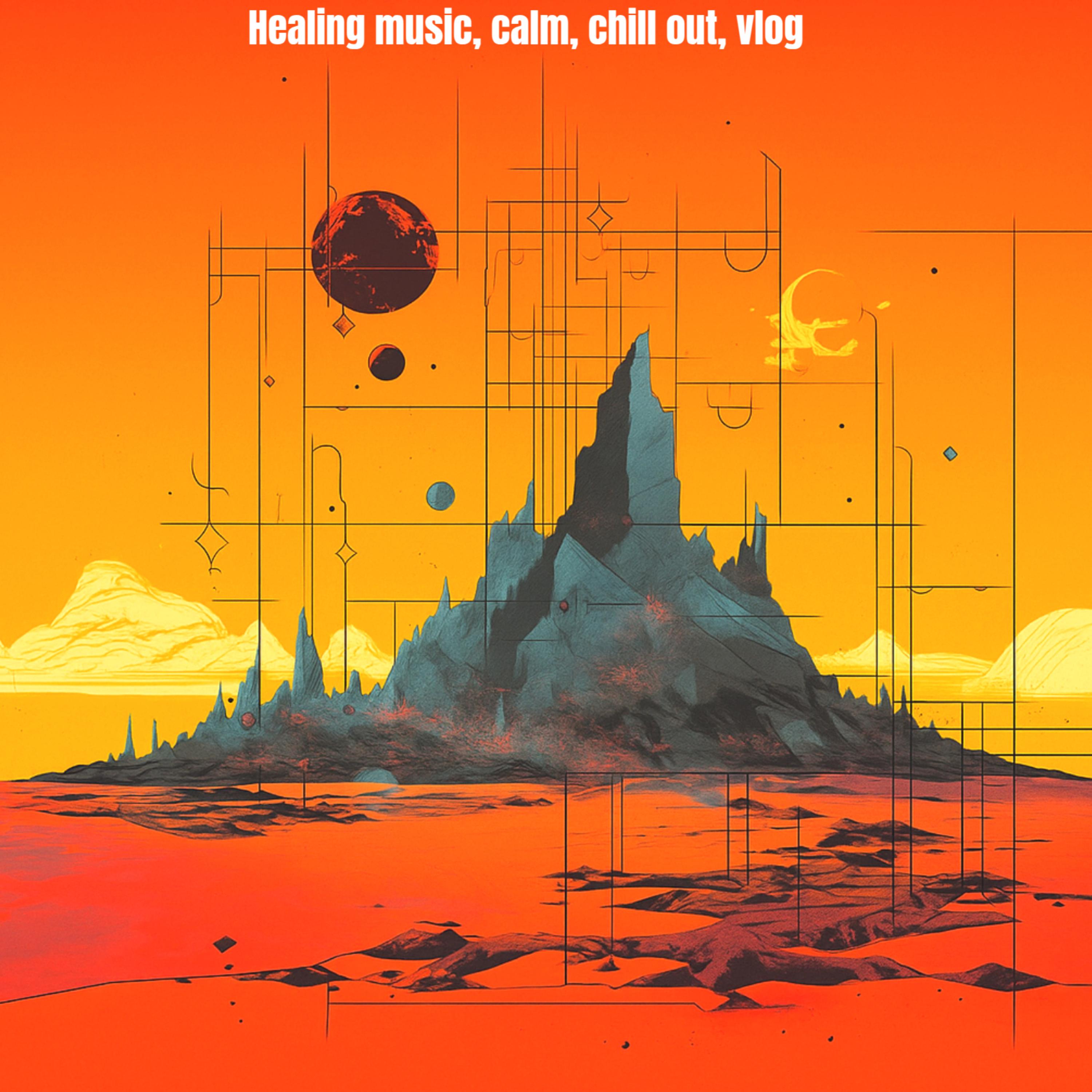 Healing music, calm, chill out, vlog artwork