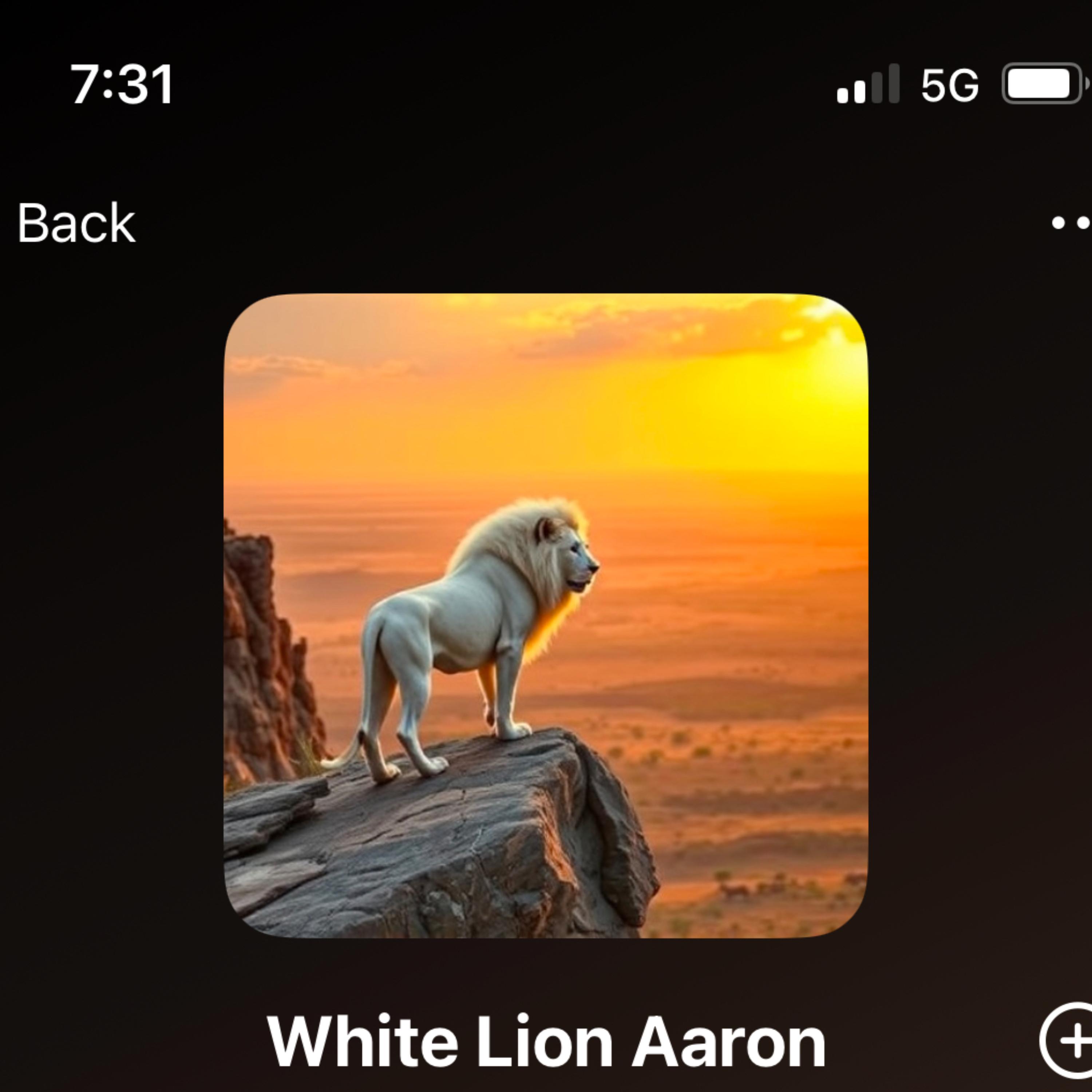 White Lion Aaron artwork