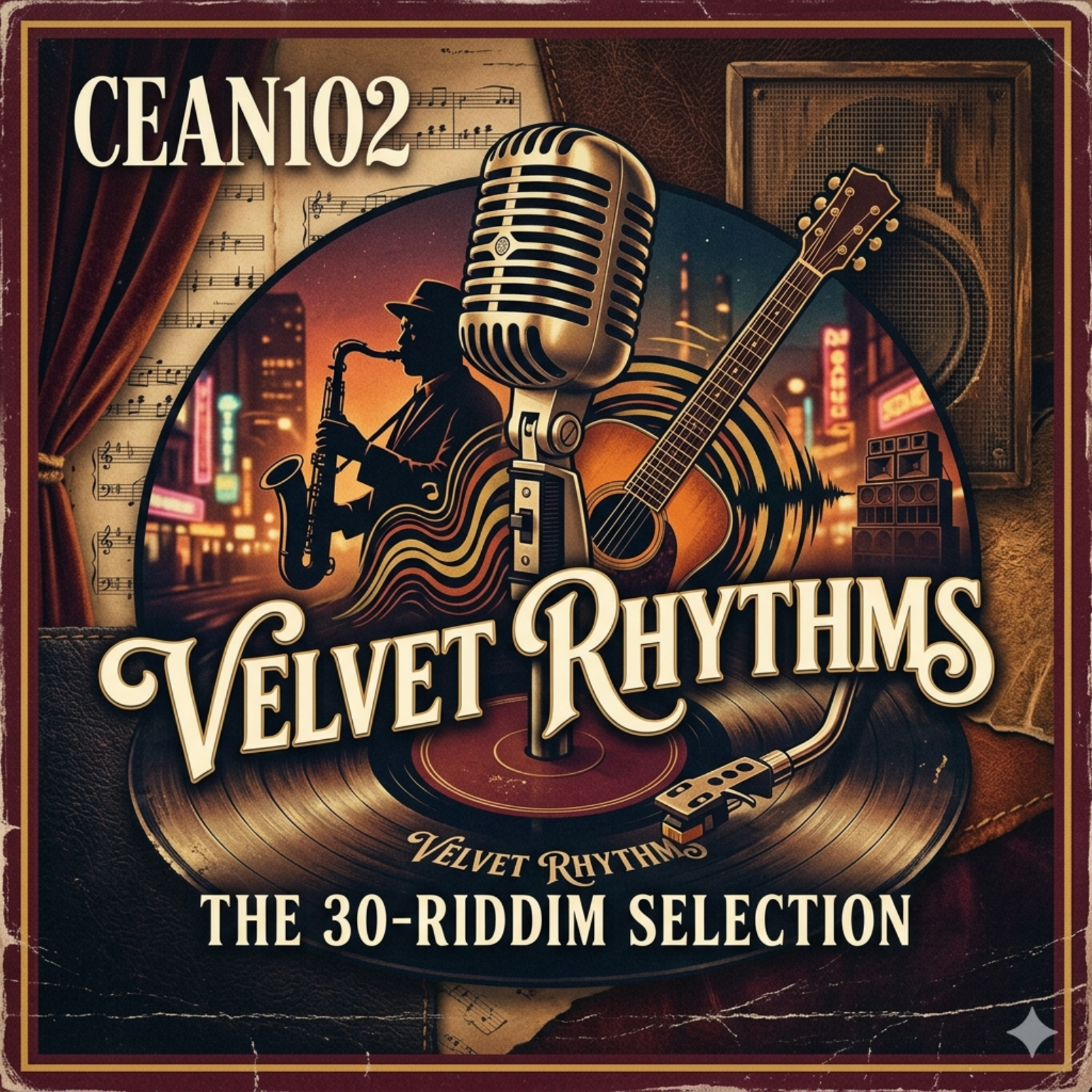 Velvet Rhythms: The 30-Riddim Selection by Cean102 cover art