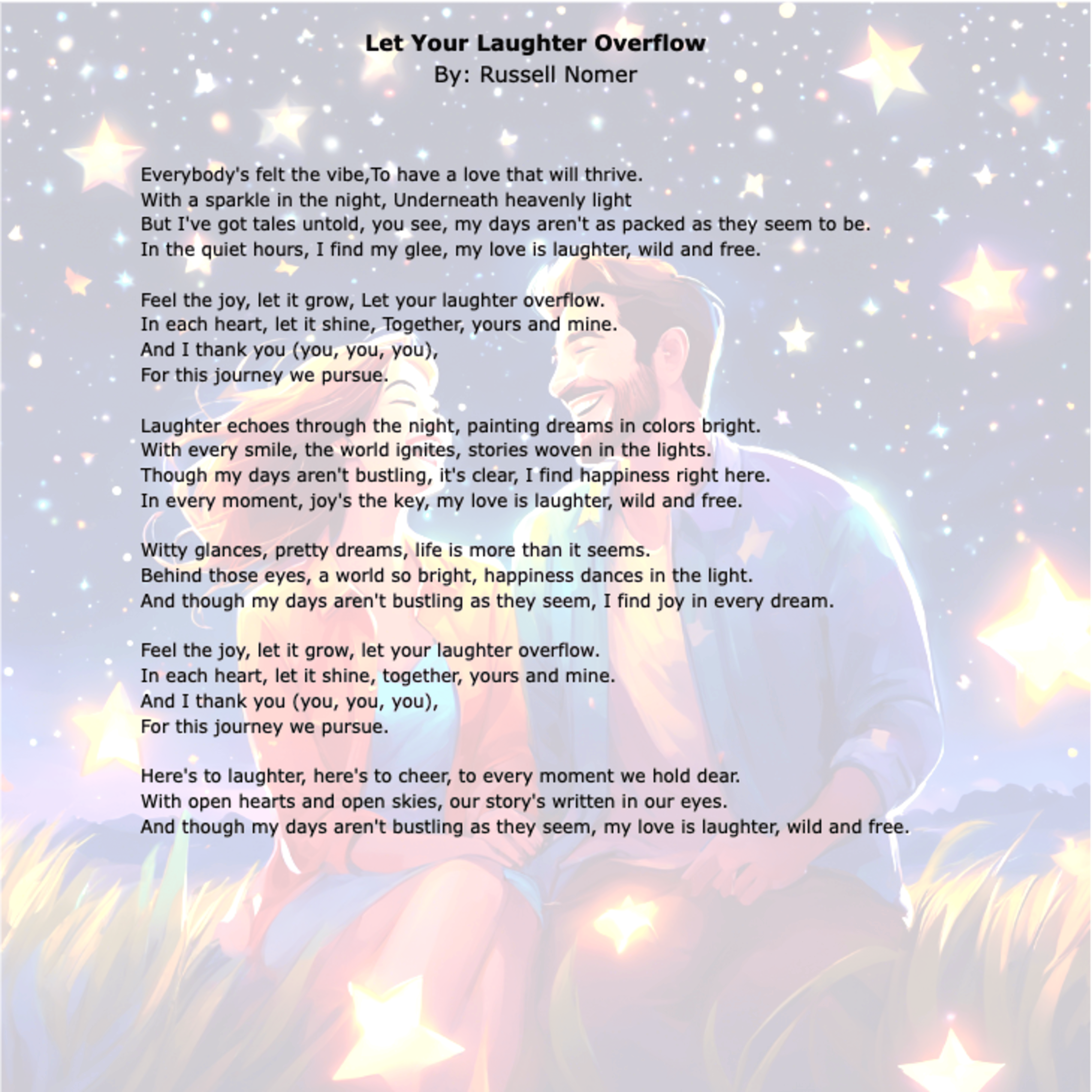 Let Your Laughter Overflow artwork