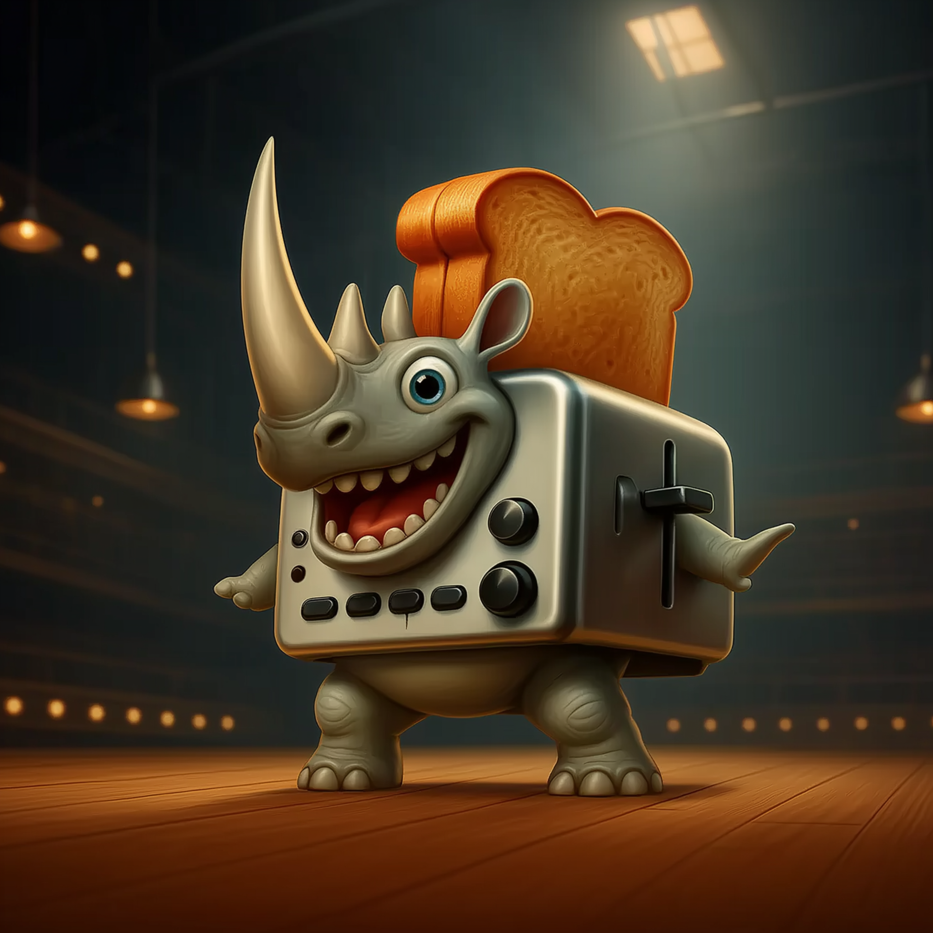 Rhino Toasterino artwork