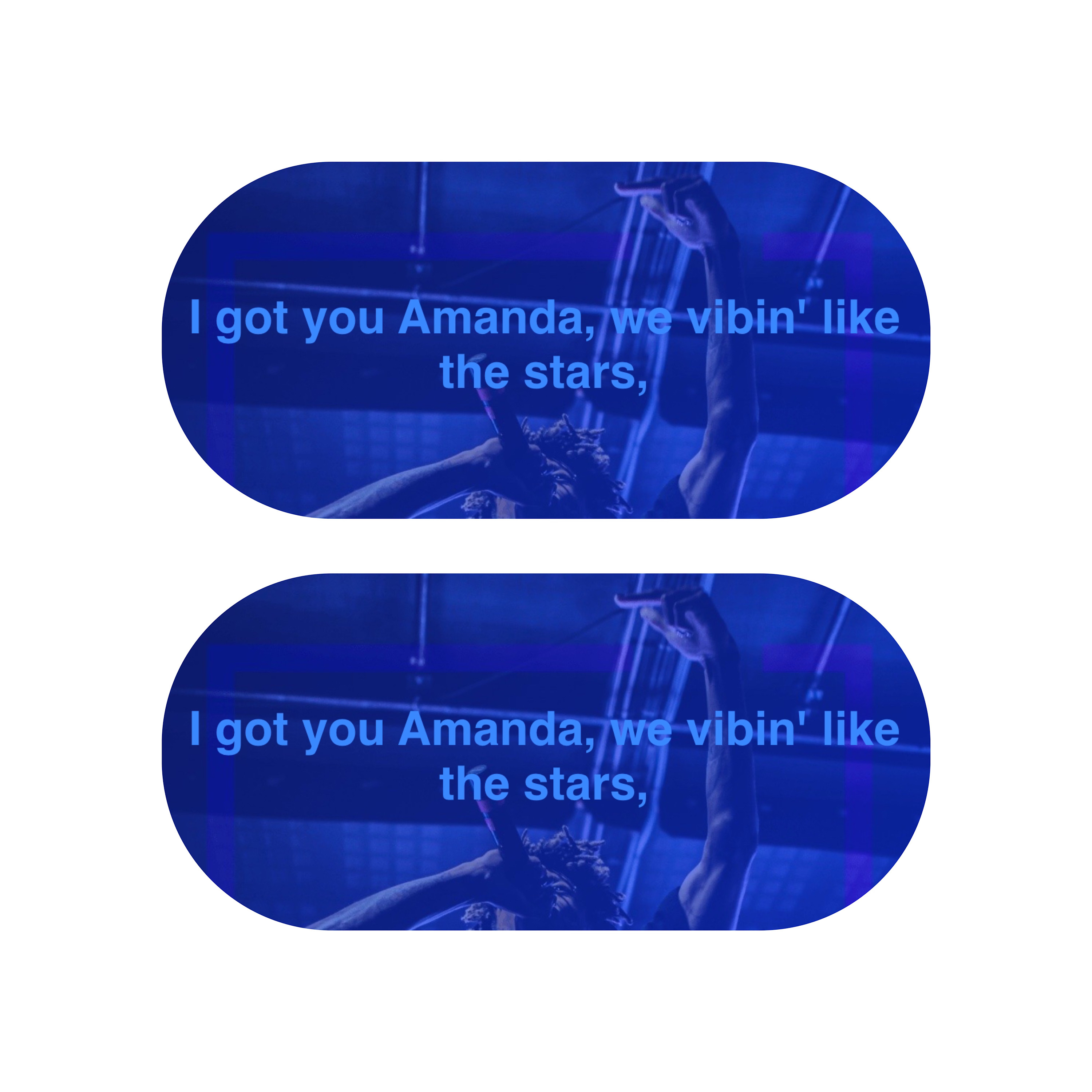 I got you Amanda, we vibin' like the stars, artwork