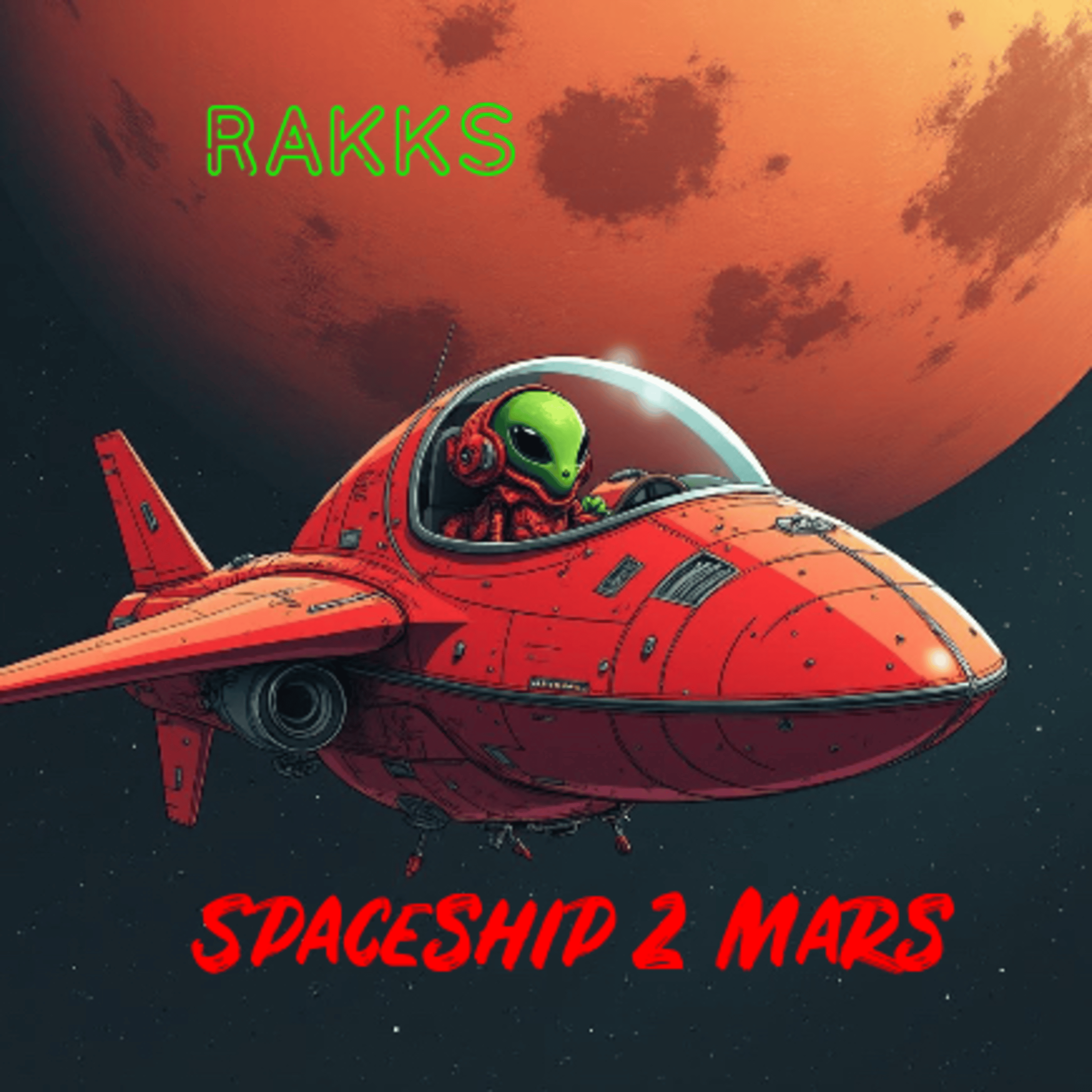 SpaceShip 2 Mars artwork