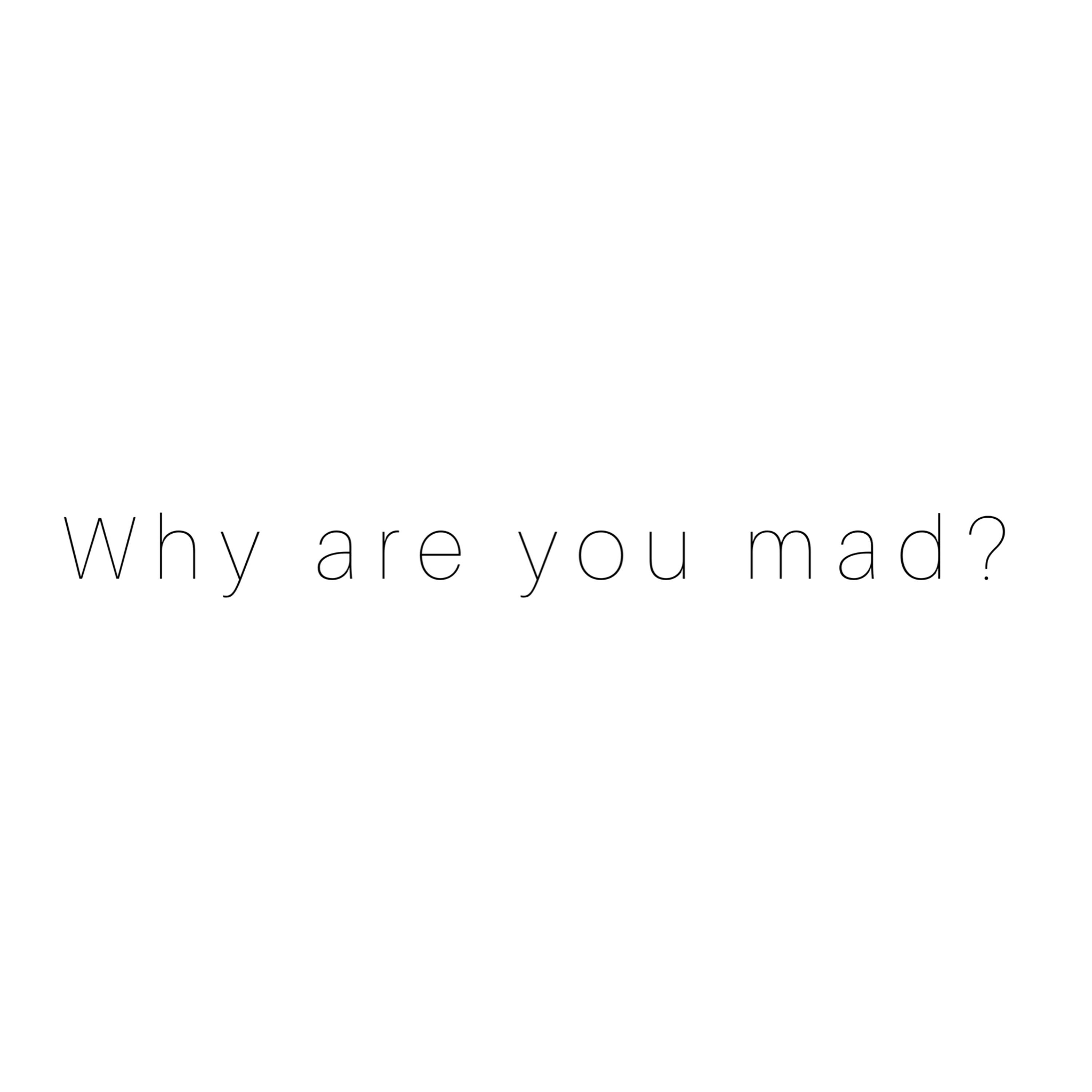 WHY ARE YOU MAD artwork