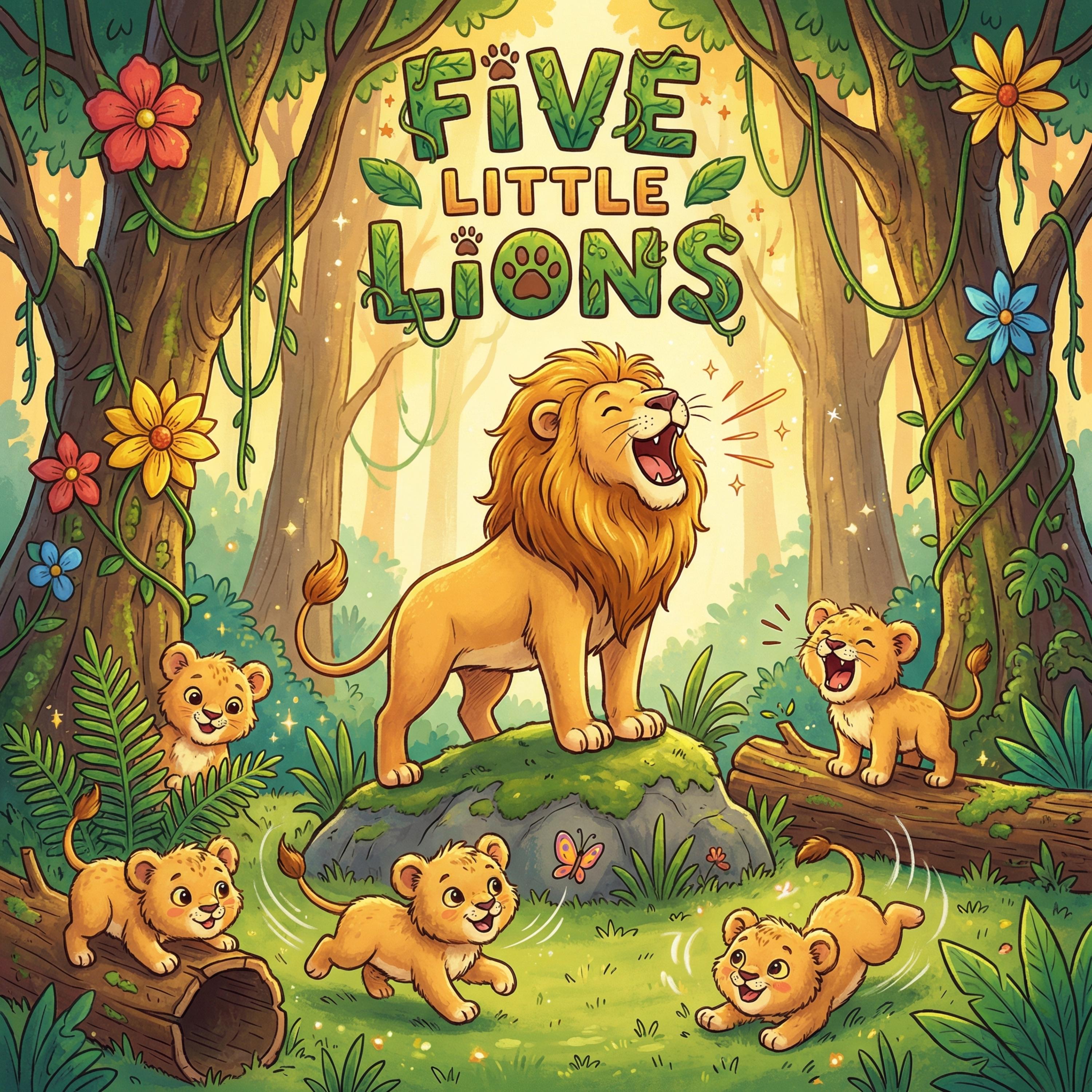 Five Little Lions artwork