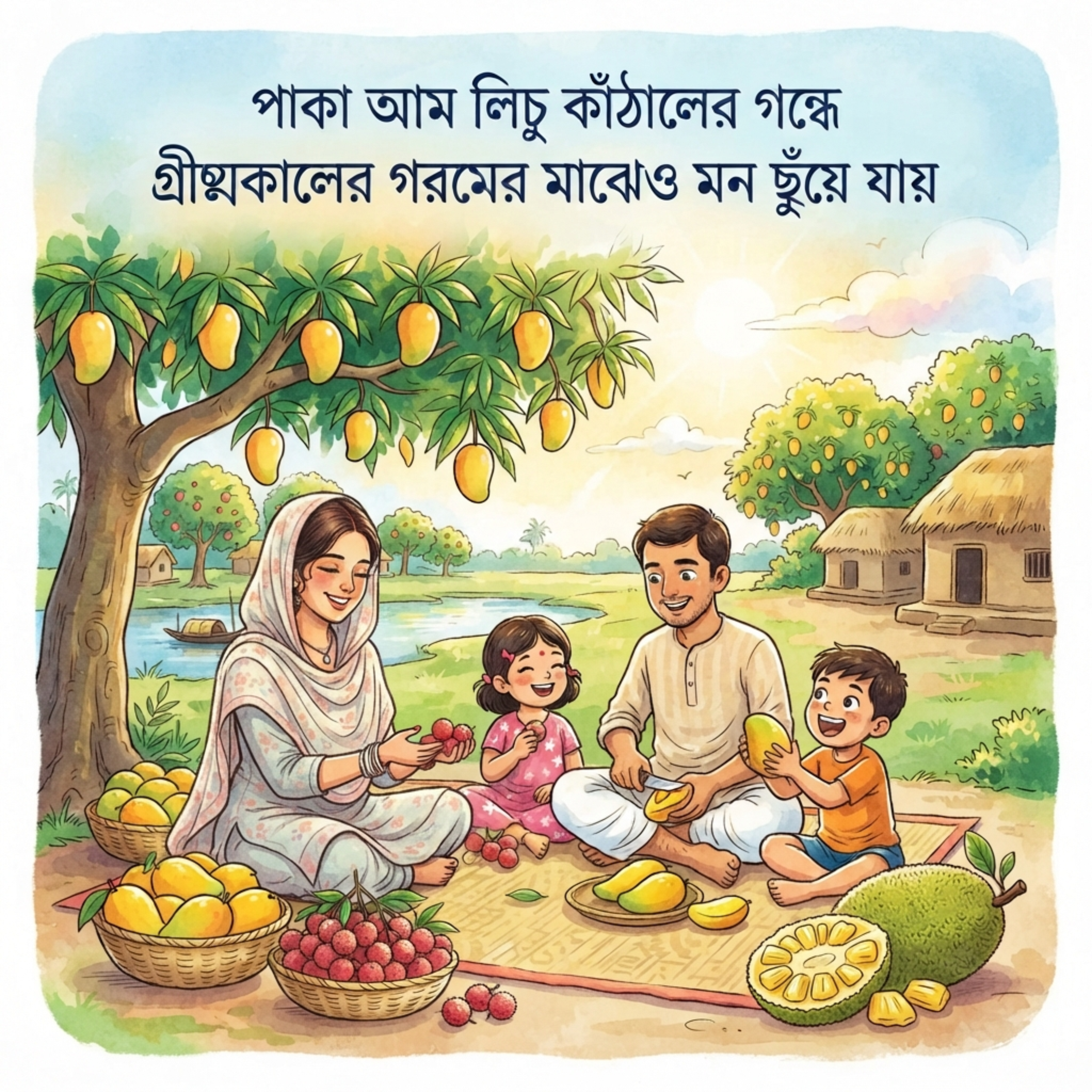 পাকা আম লিচু কাঁঠালের গন্ধে গ্রীষ্মকালের গরমের মাঝেও মন ছুঁয়ে যায় (Paka Am Lichu Kathaler Gondhe Grishmokaler Goromer Majheo Mon Chuye Jay) by Mubin TusHar cover art