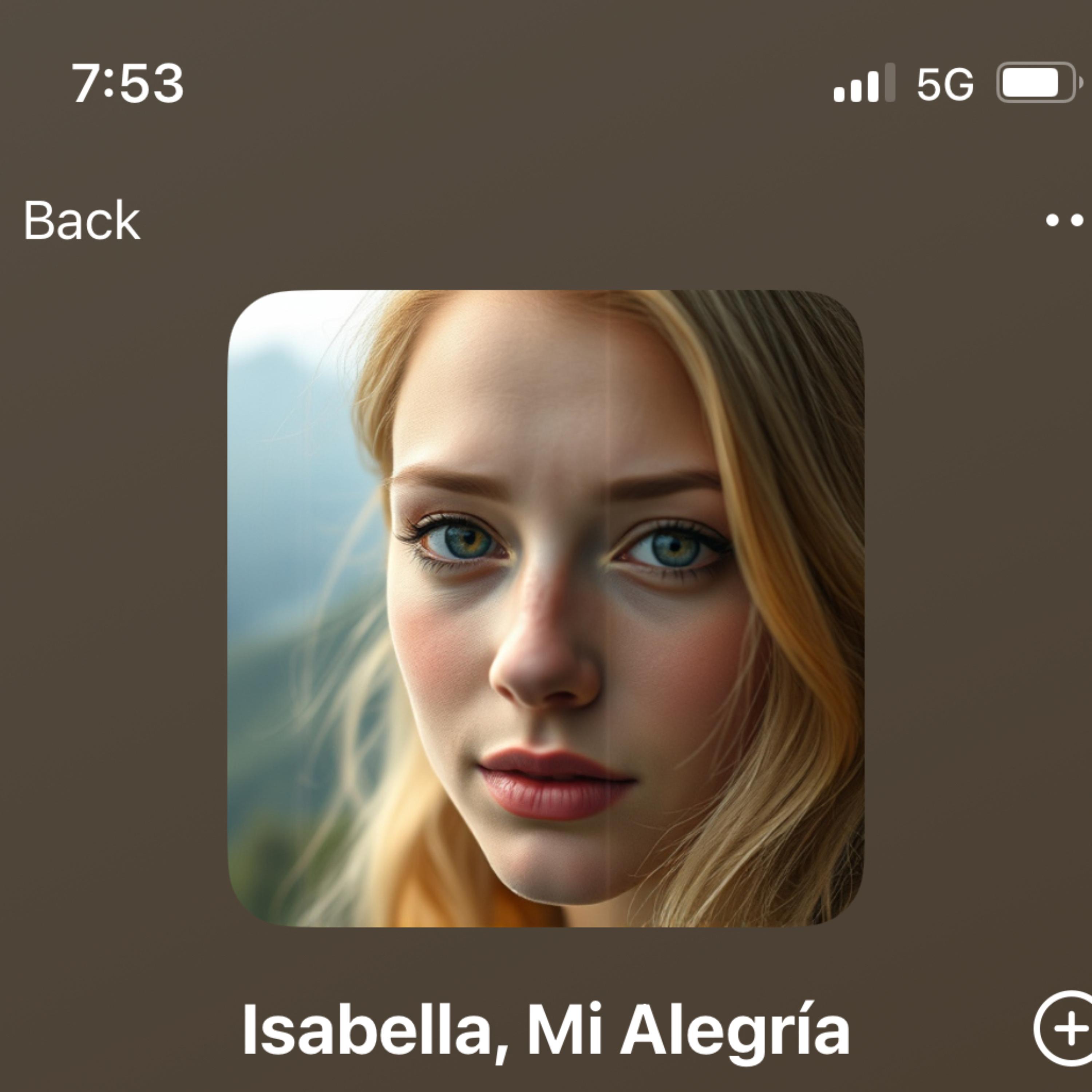 Isabella, Mi Alegria artwork