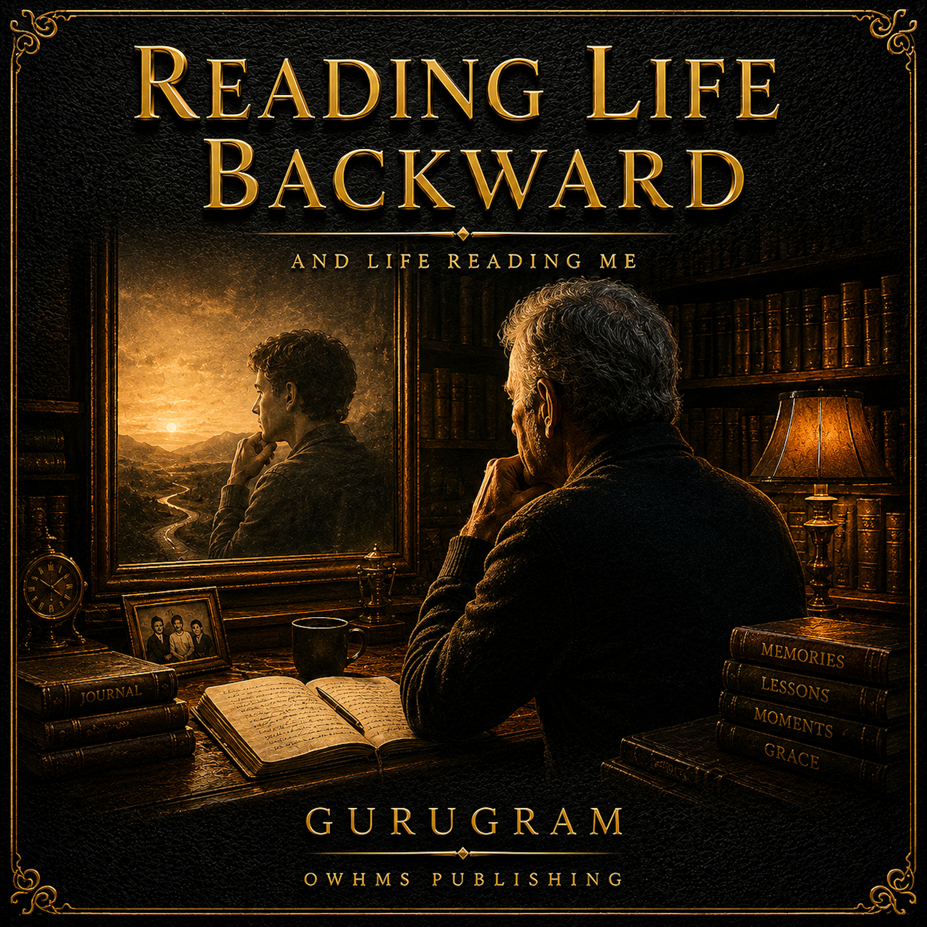 READING LIFE BACKWARD (and life reading me) by GURUGRAM cover art