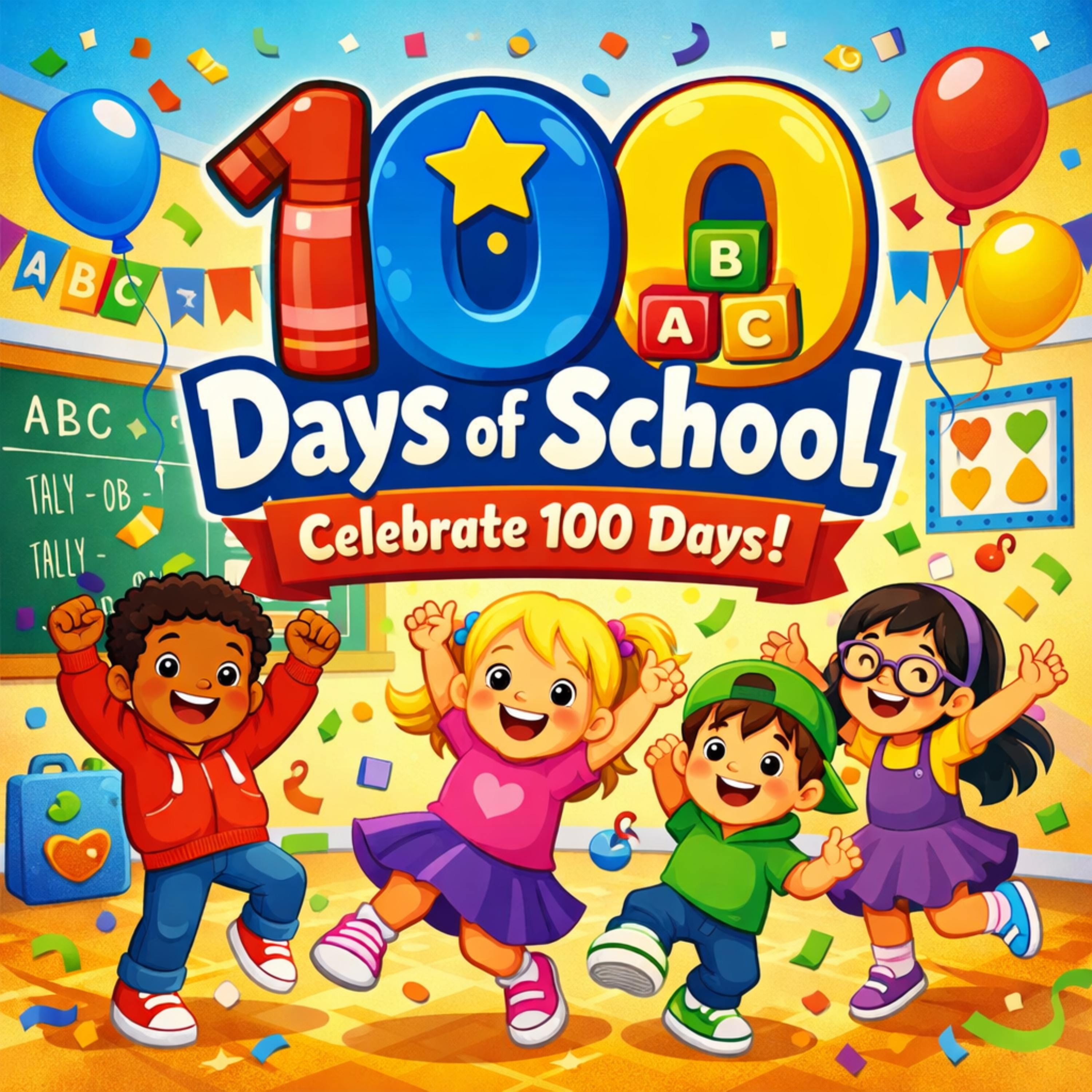 100 Days Of School artwork