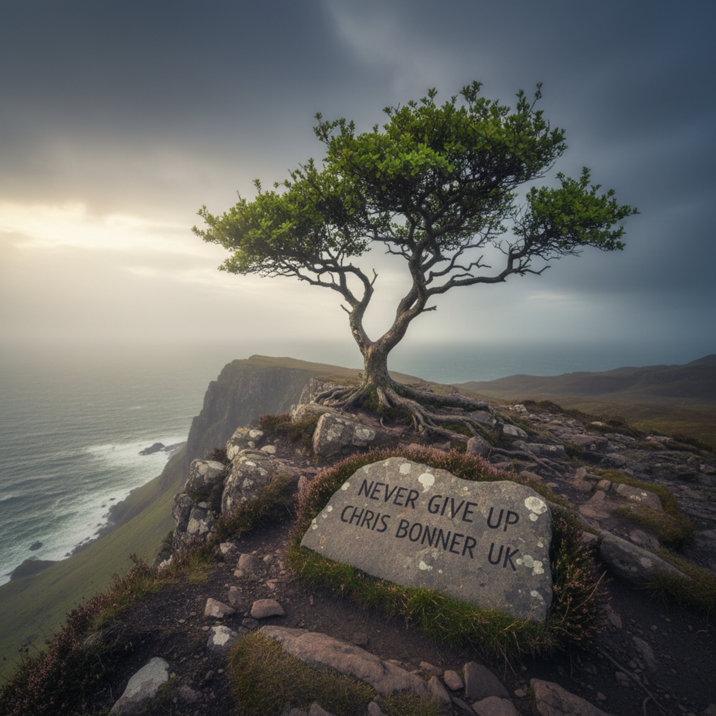 Never Give Up by Chris Bonner UK cover art