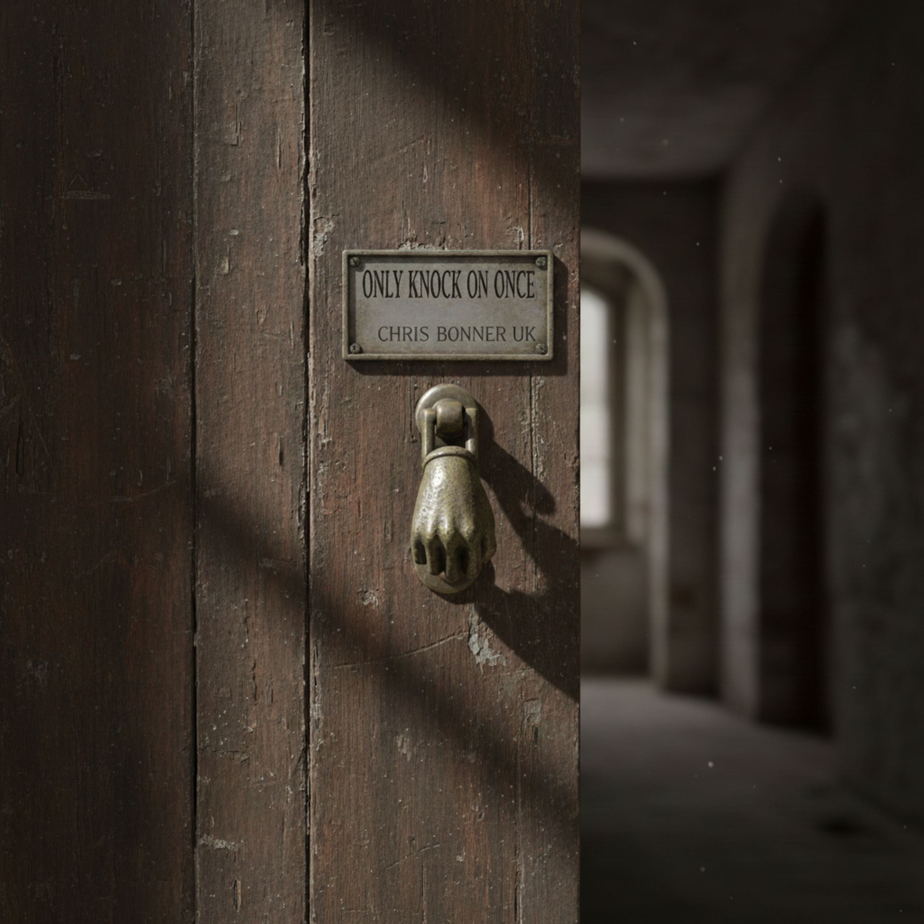 Only Knock Once by Chris Bonner UK cover art