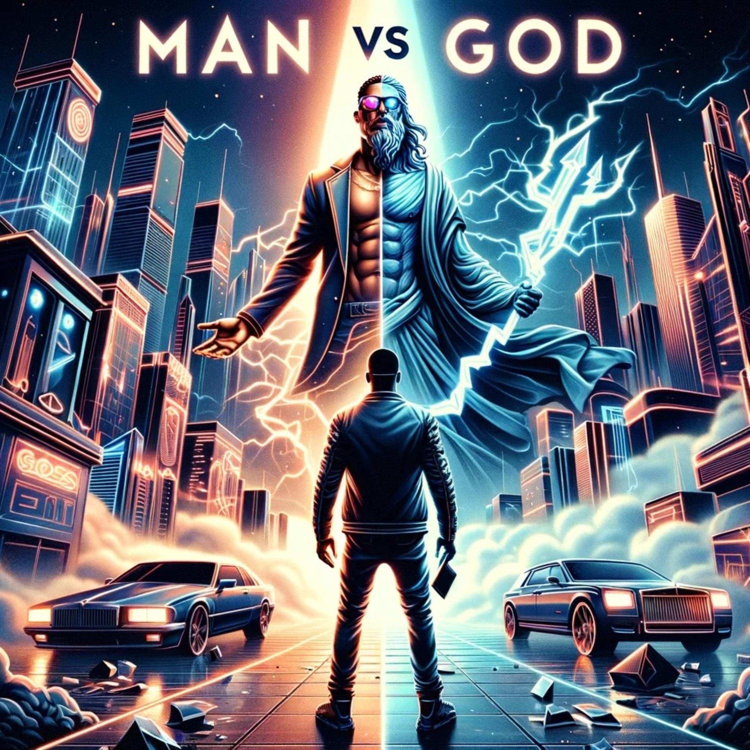 Man vs God Go Harder artwork