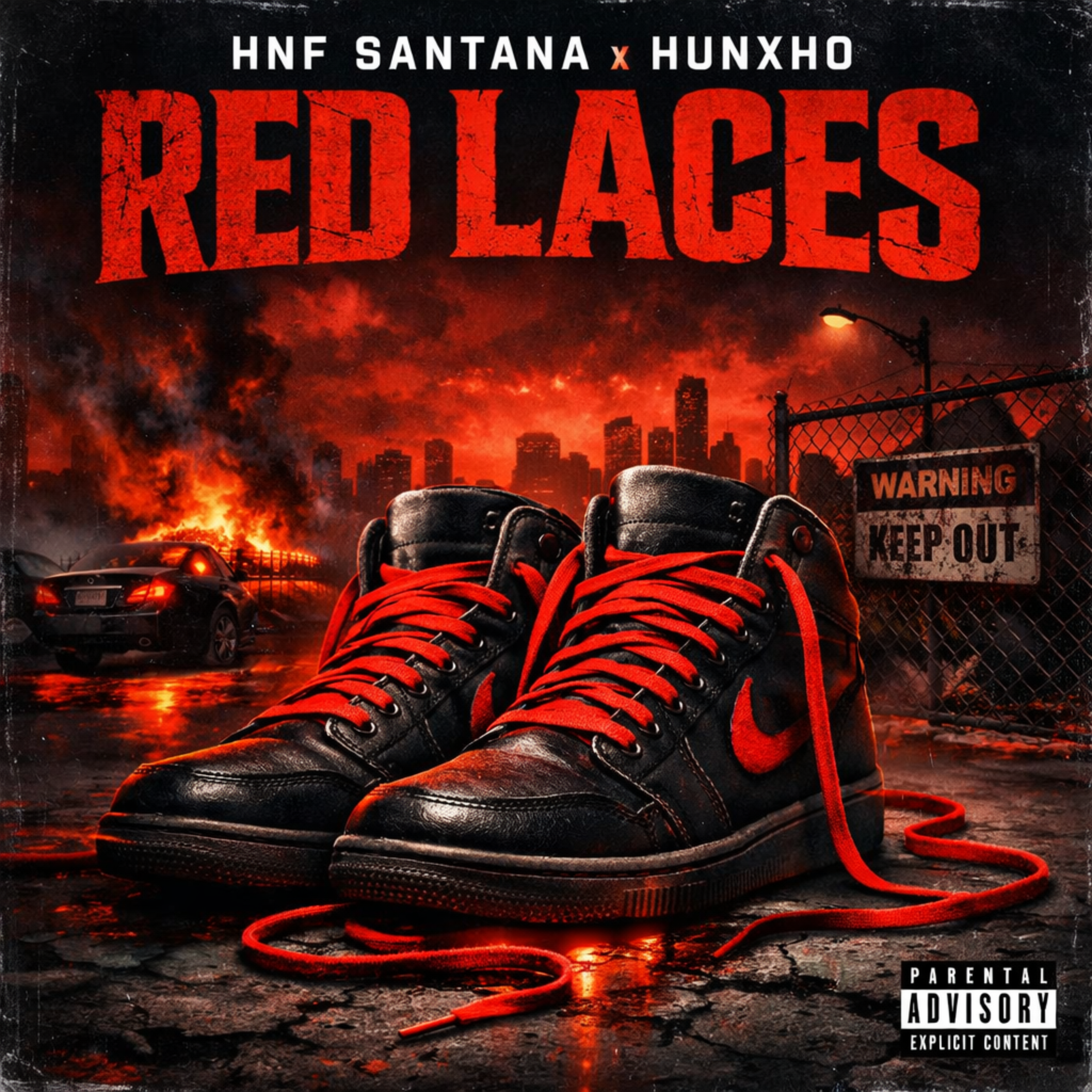 Red laces artwork