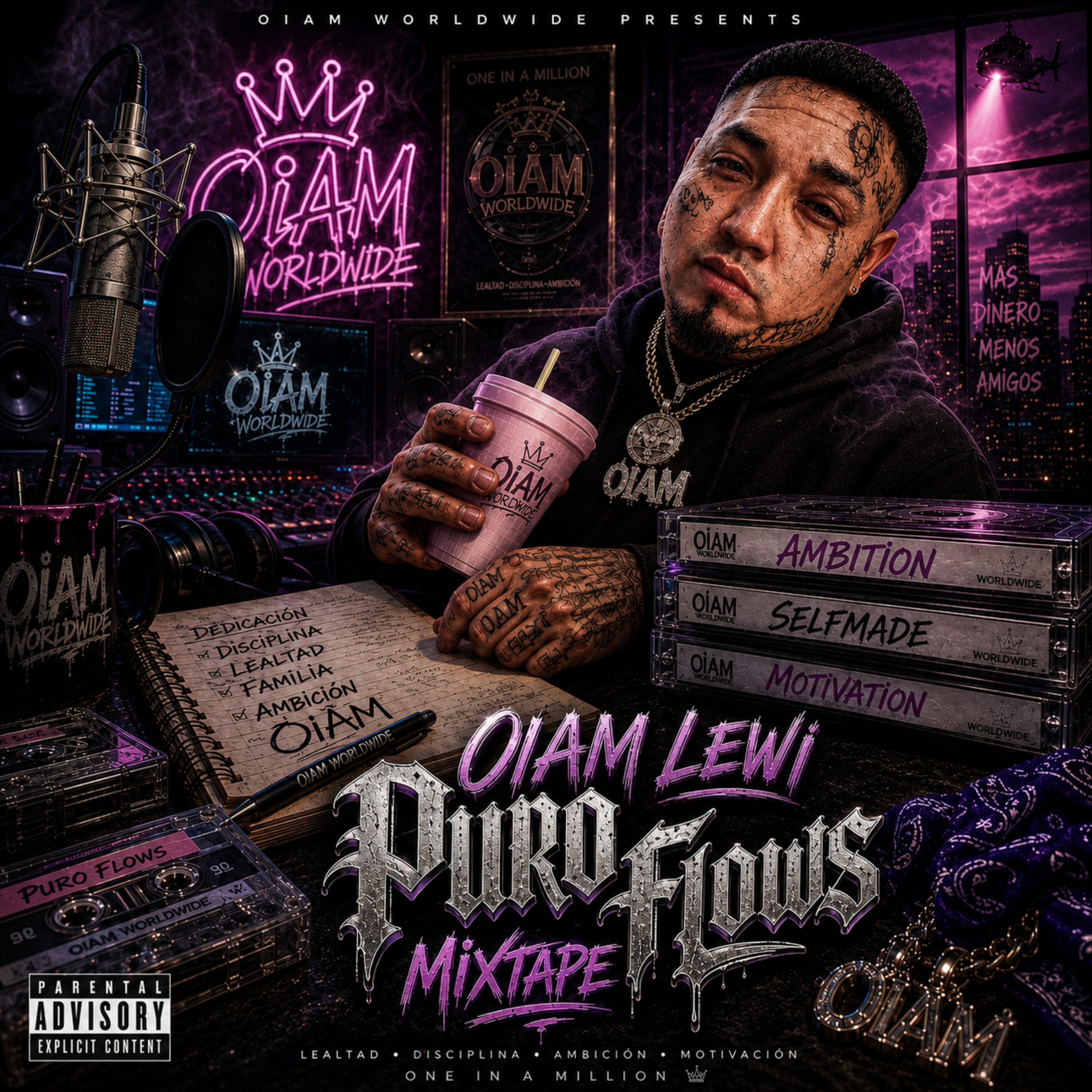 Puro Flows Mixtape by OiAM Lewi cover art