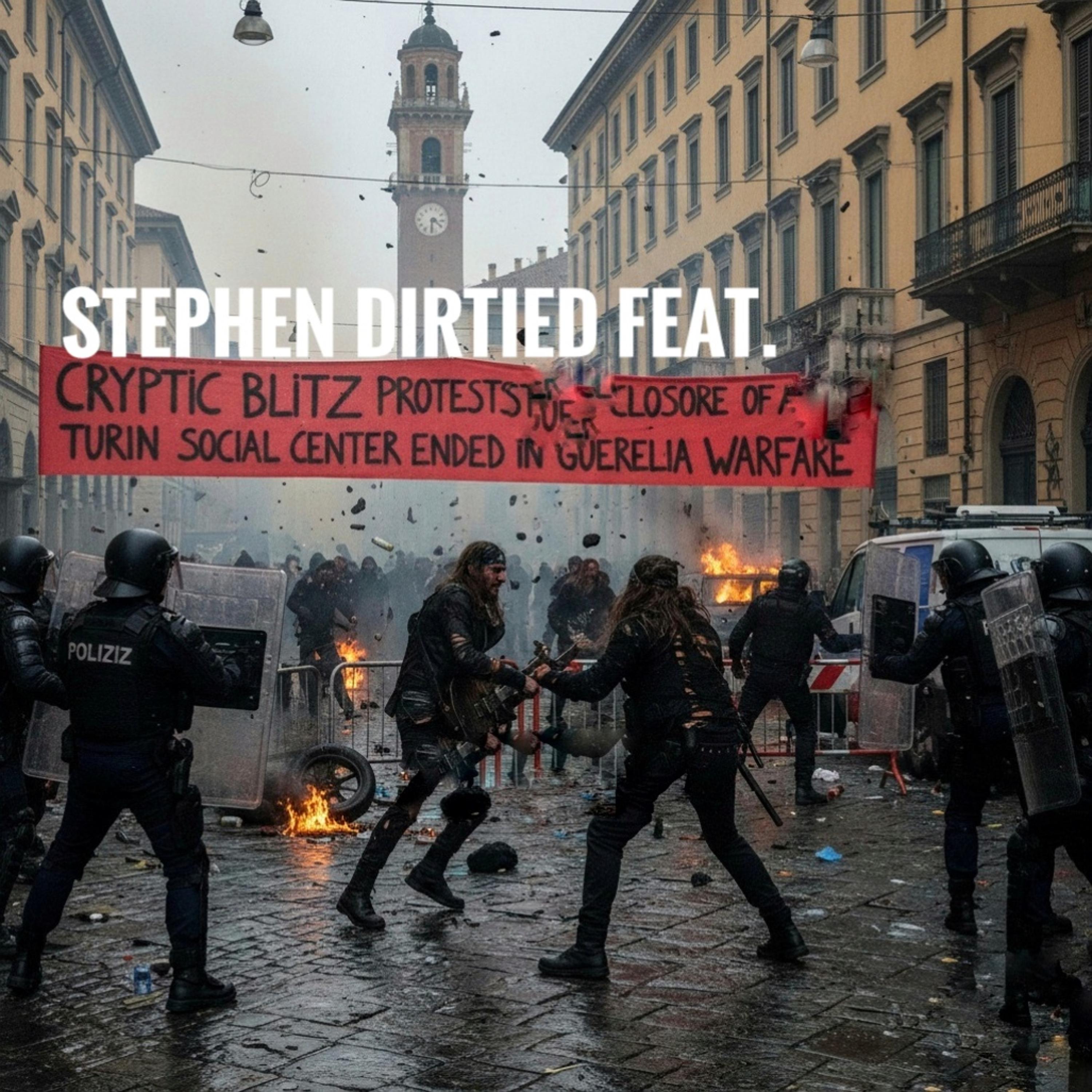 PROTESTS OVER THE CLOSURE OF A TURIN SOCIAL CENTER ENDED IN GUERRILLA WARFARE artwork