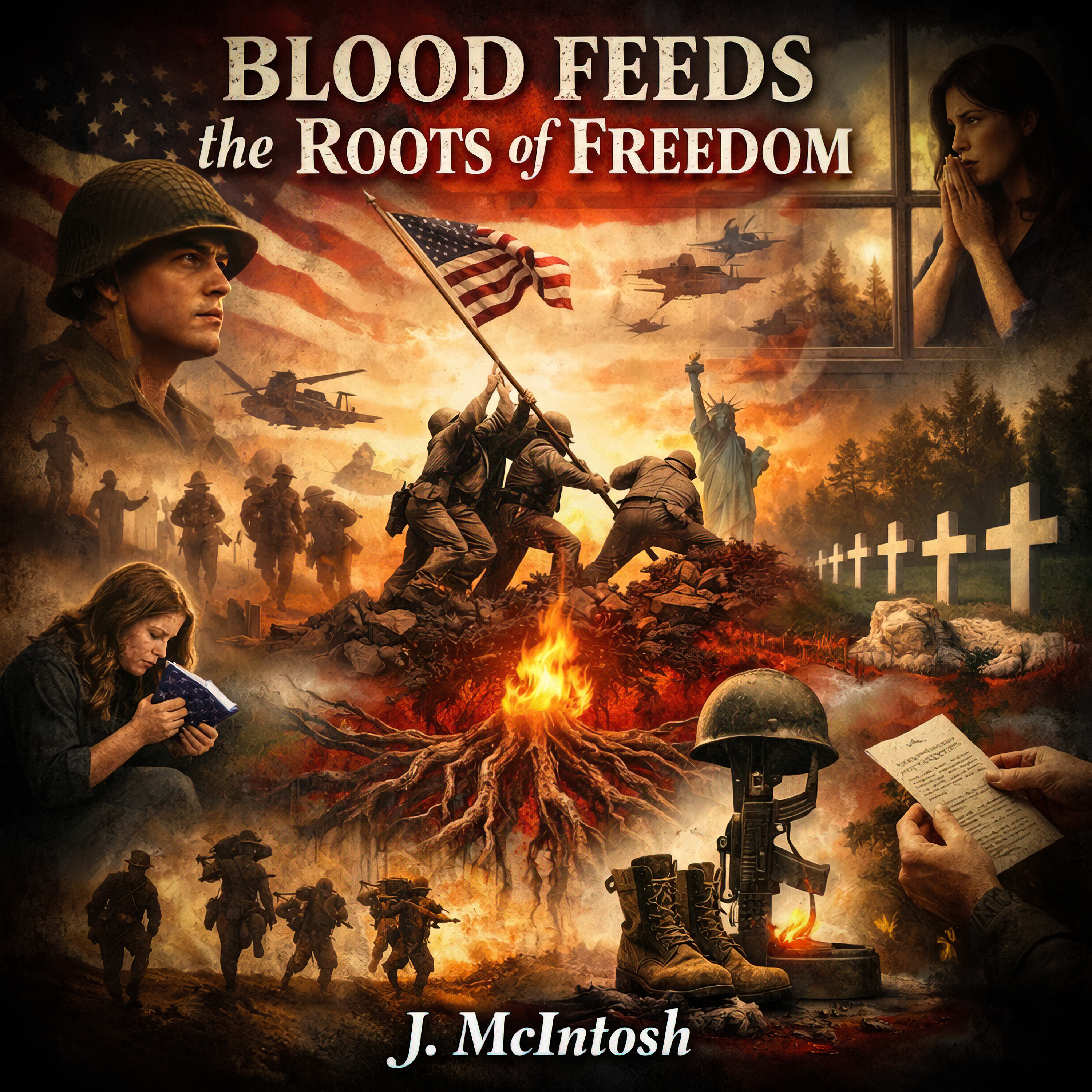 Blood Feeds the Roots of Freedom by J. McIntosh cover art