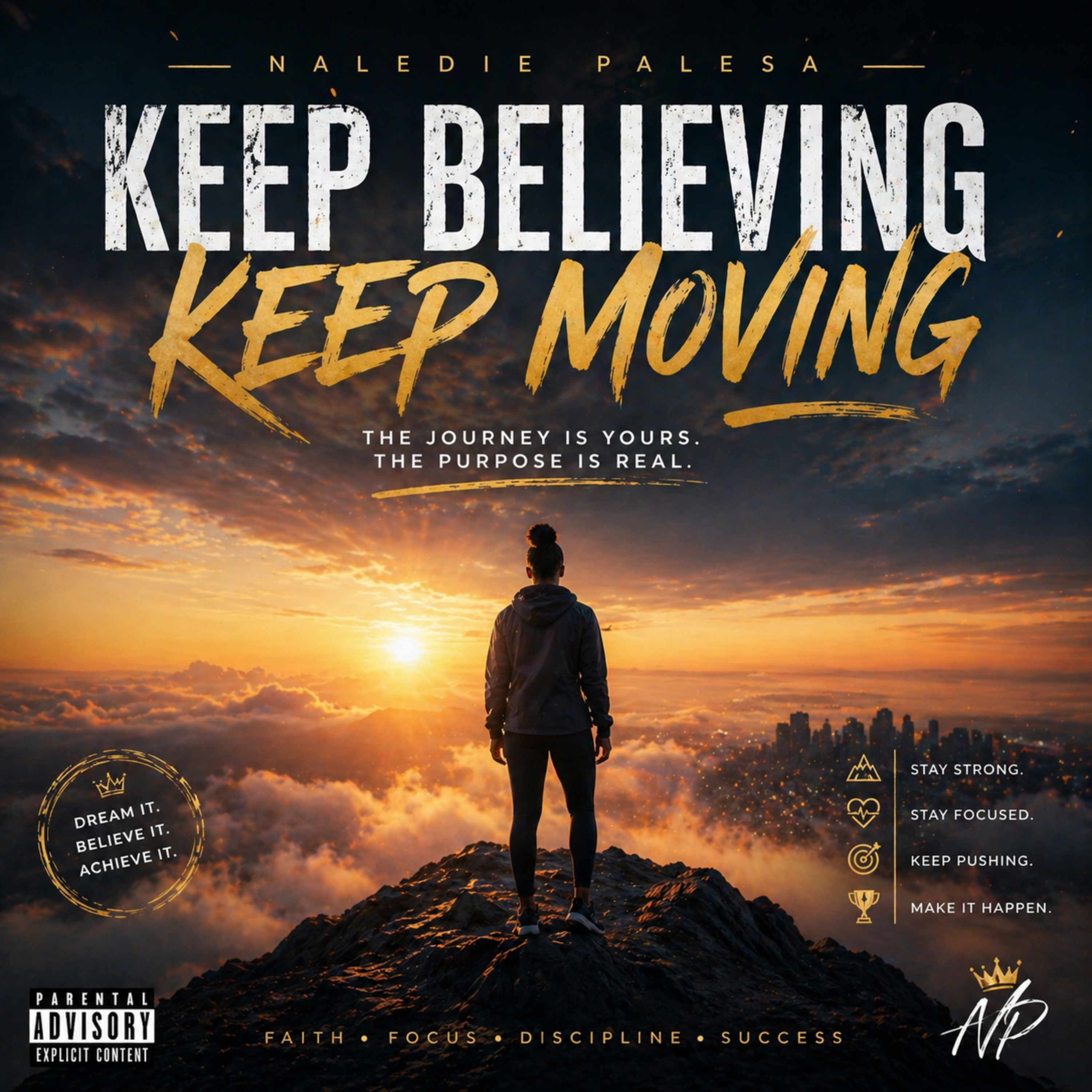 Keep believing keep moving artwork