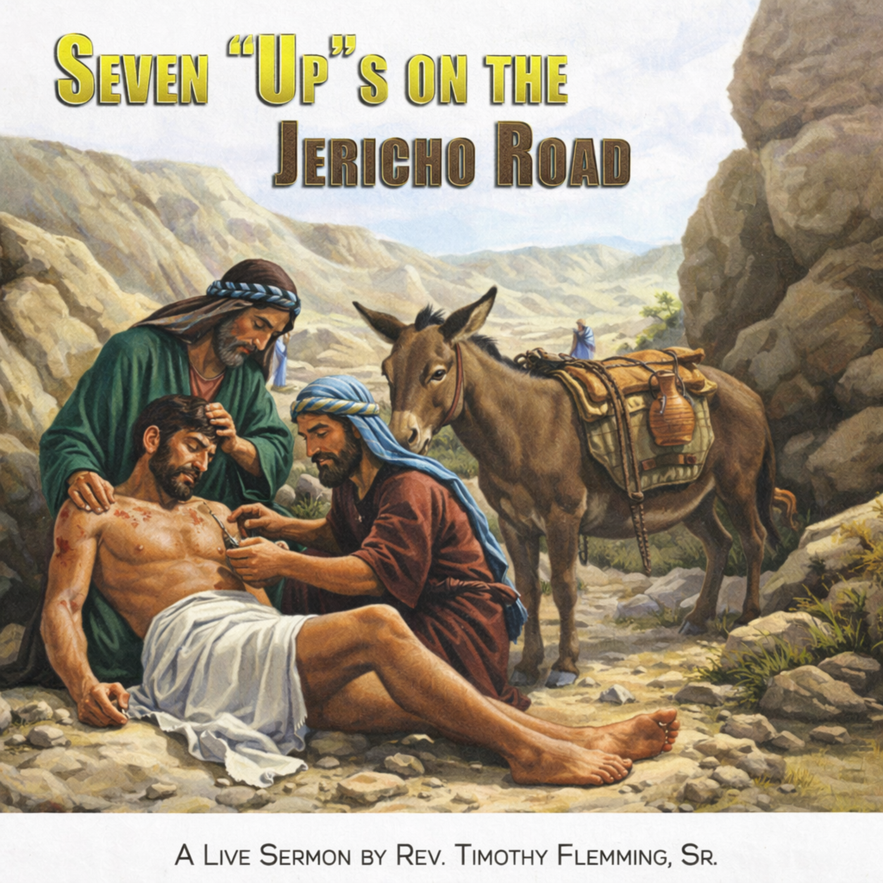 Seven "Up"s on the Jericho road artwork