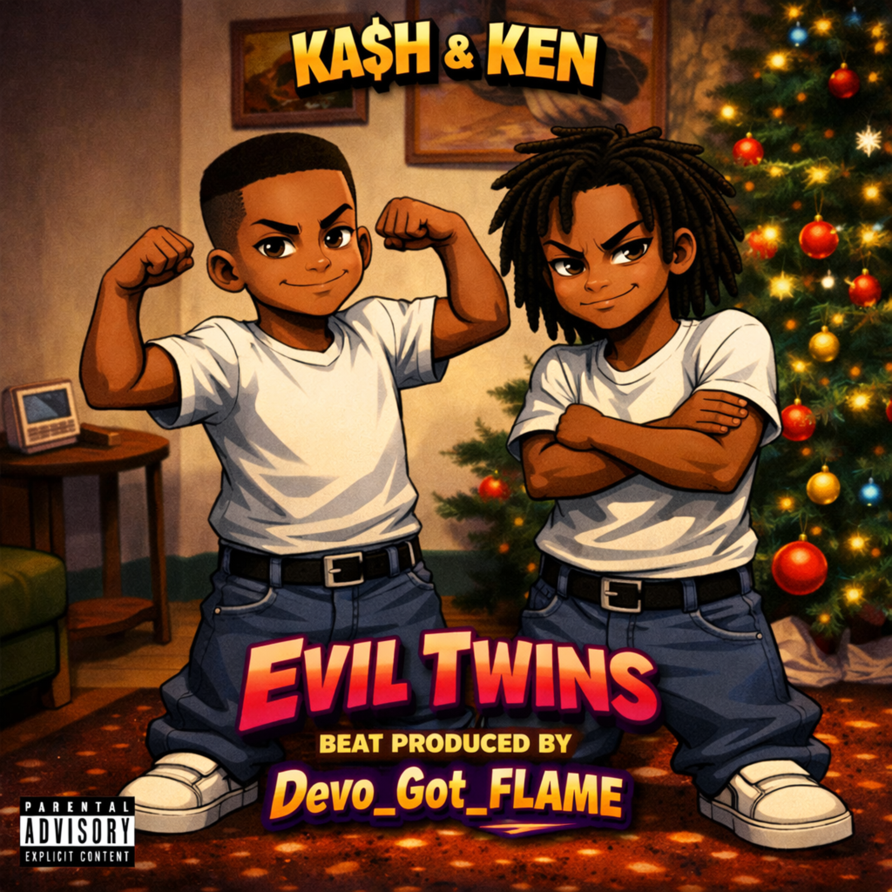 EVIL TWINS by KA$HKHARI cover art