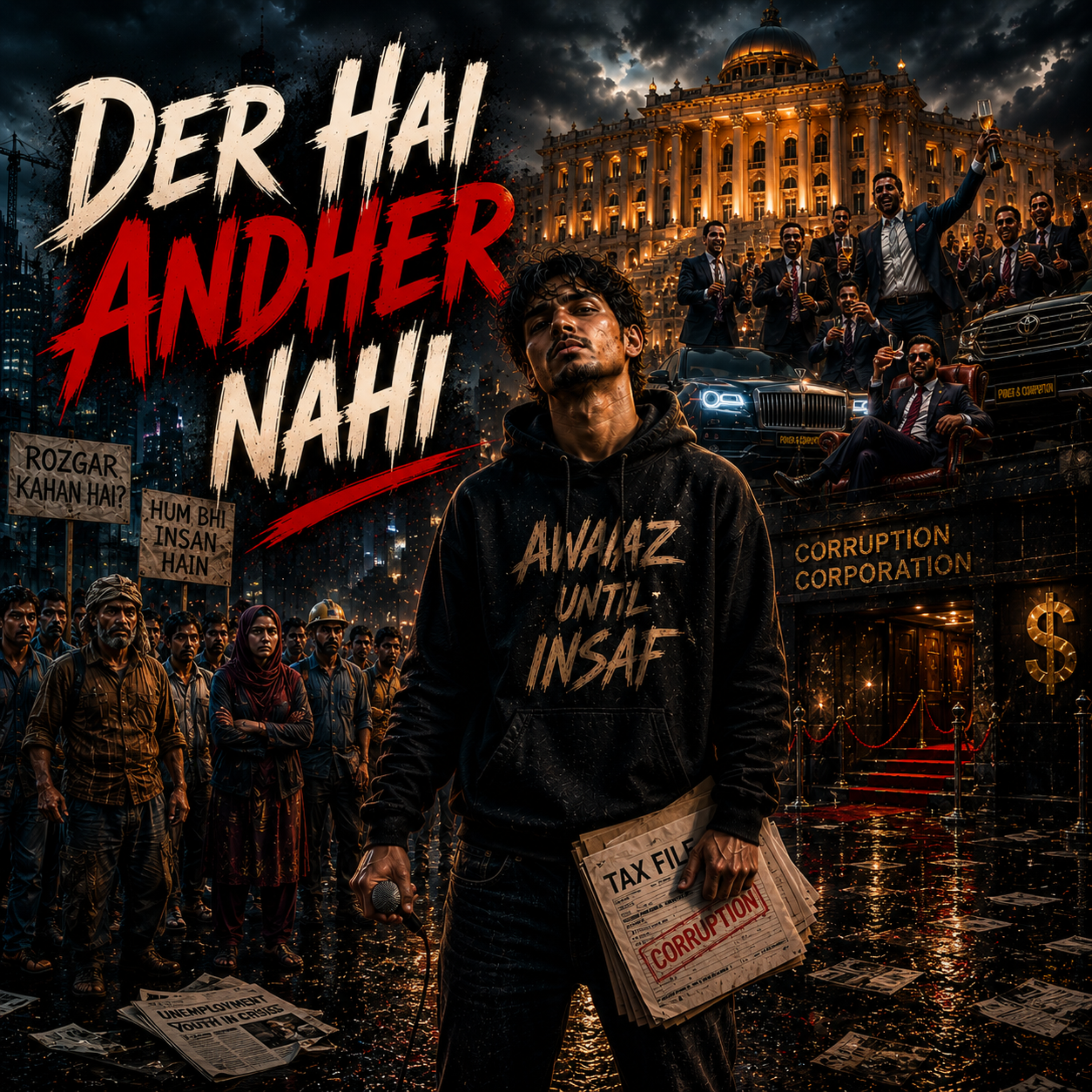 Der Hai Andher Nahi by Malik Tayyab Official cover art