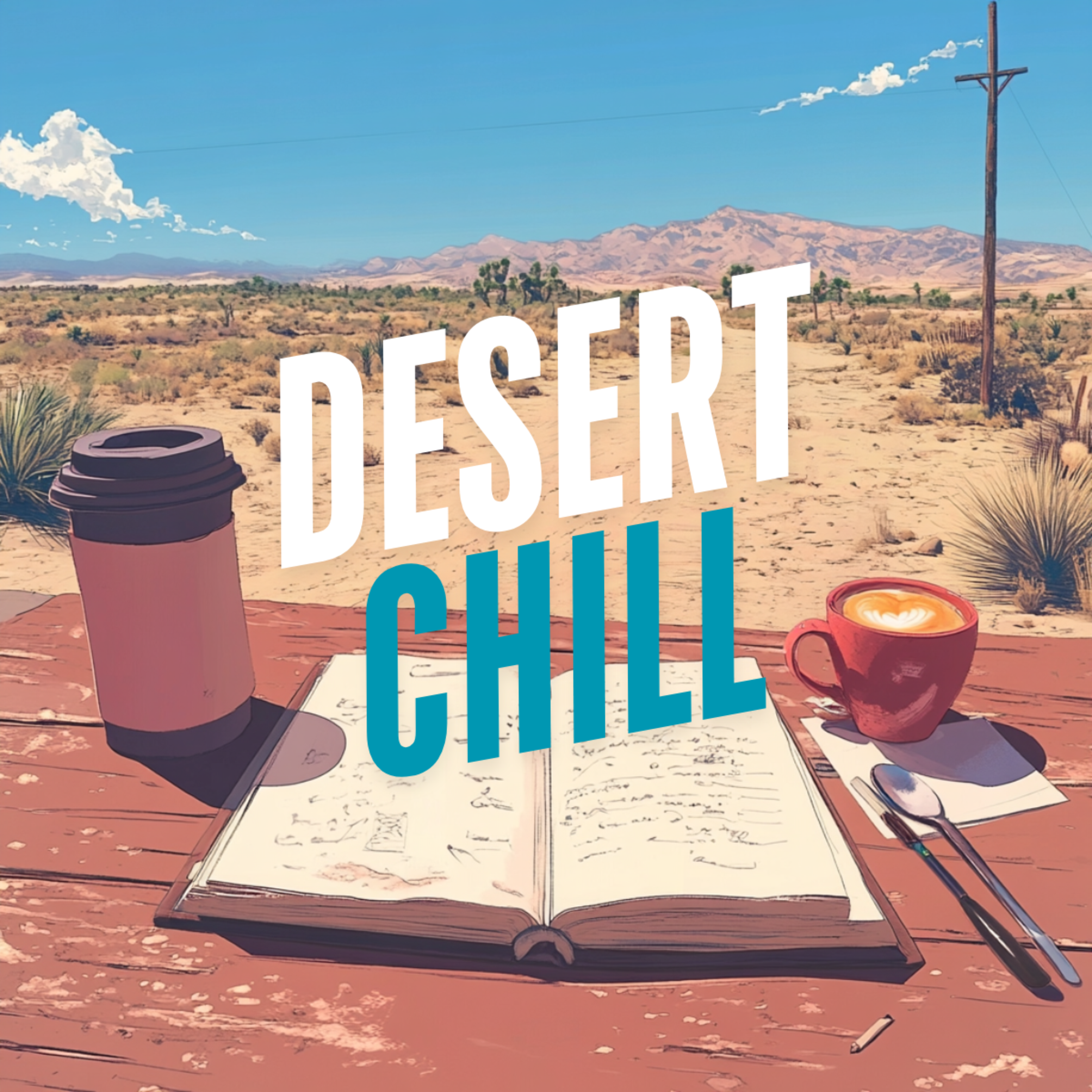 Desert chill lofi artwork