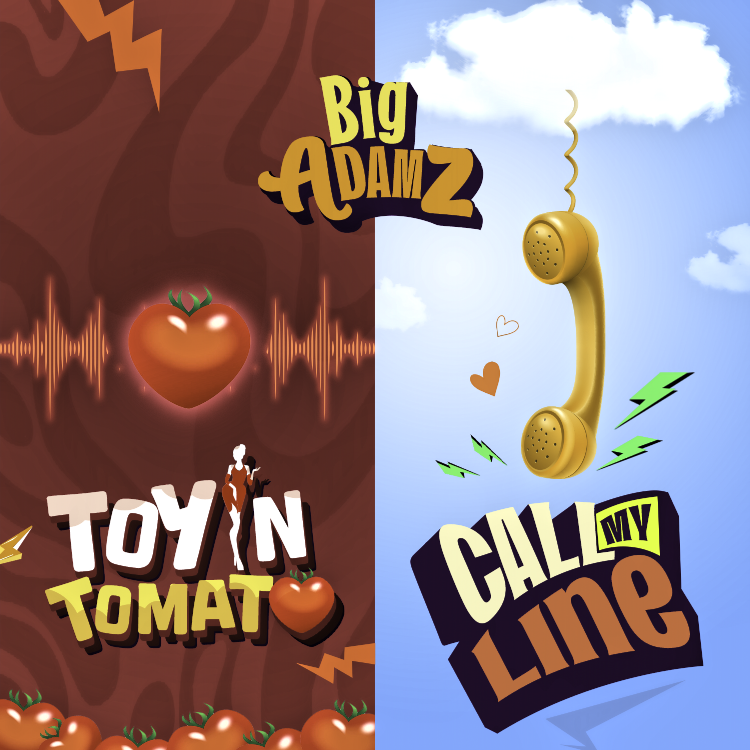 TOYIN TOMATO/CALL MY LINE artwork