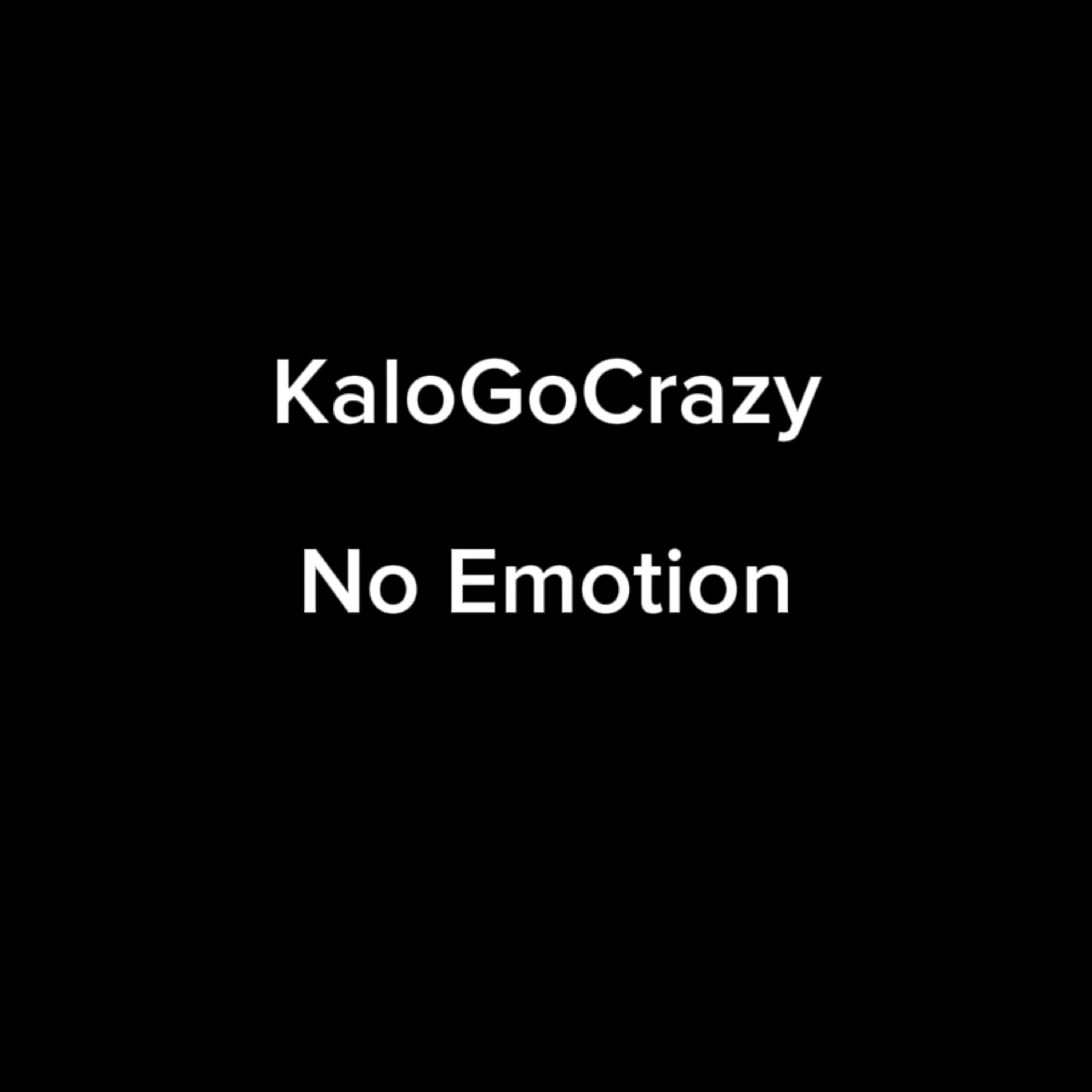 No Emotion artwork