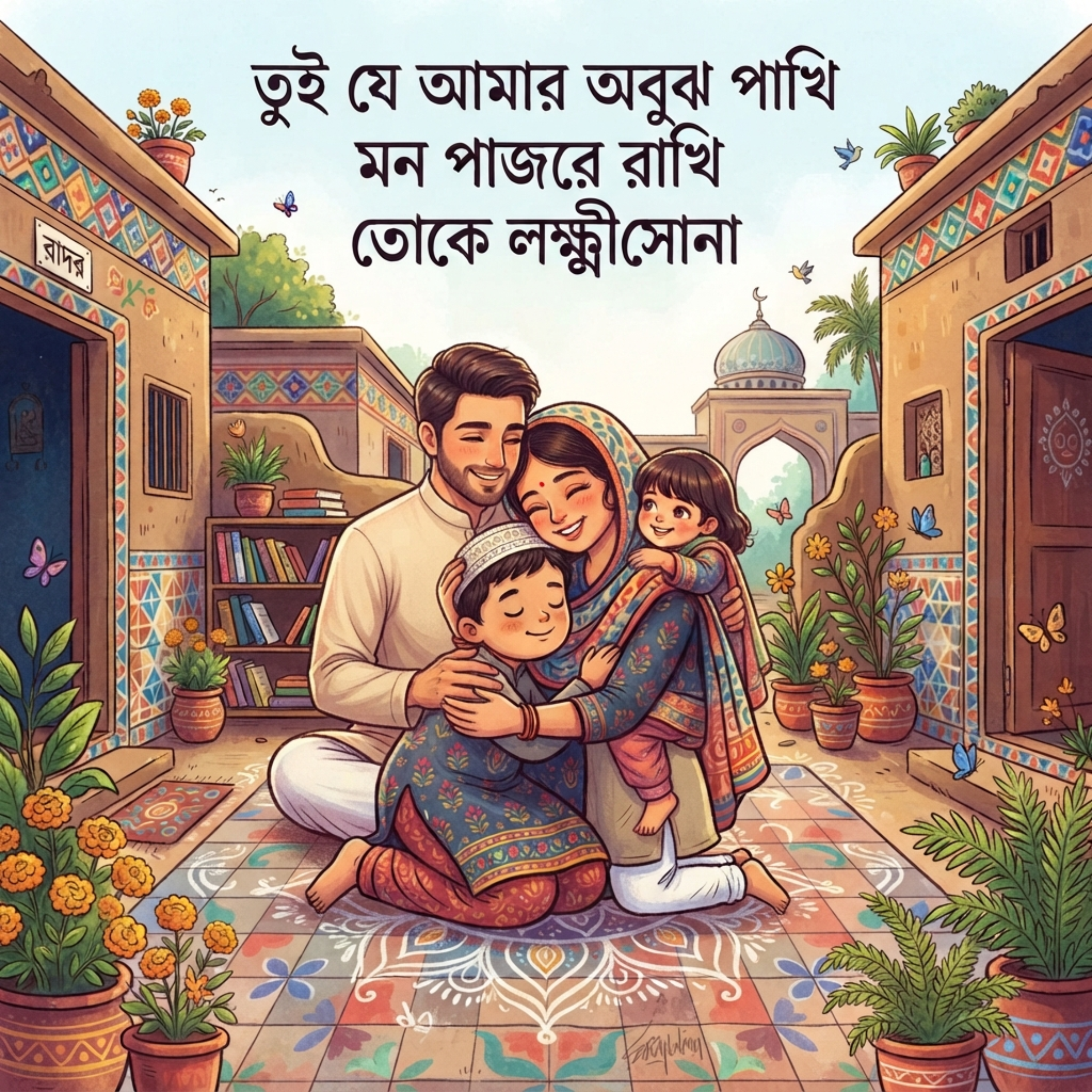 তুই যে আমার অবুঝ পাখি মন পাজরে রাখি তোকে লক্ষ্মীসোনা (Tui Je Amar Obujh Pakhi Mon Pajore Rakhi Toke Lokkhi Sona) by Mubin TusHar cover art