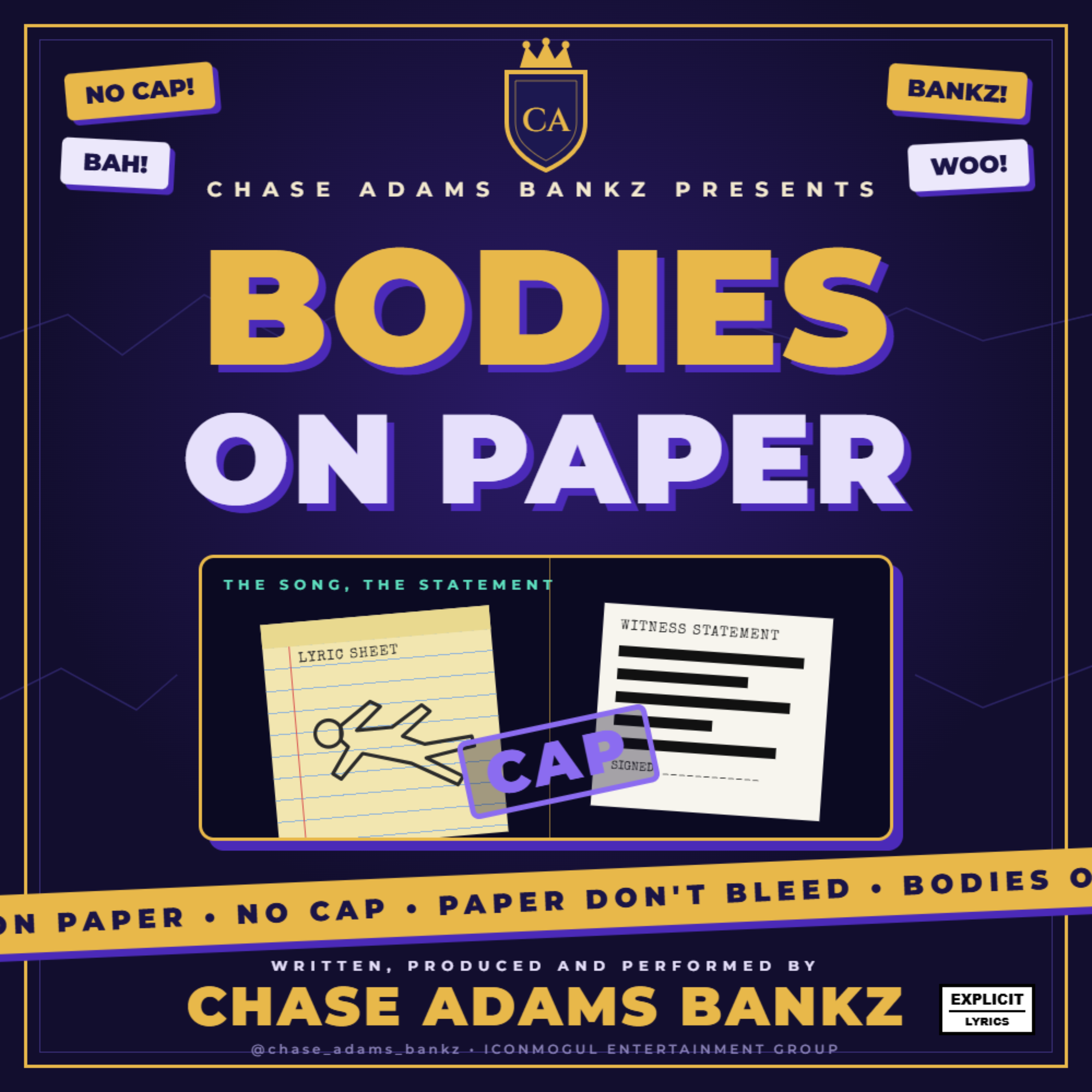 Bodies On Paper by Chase Adams Bankz cover art